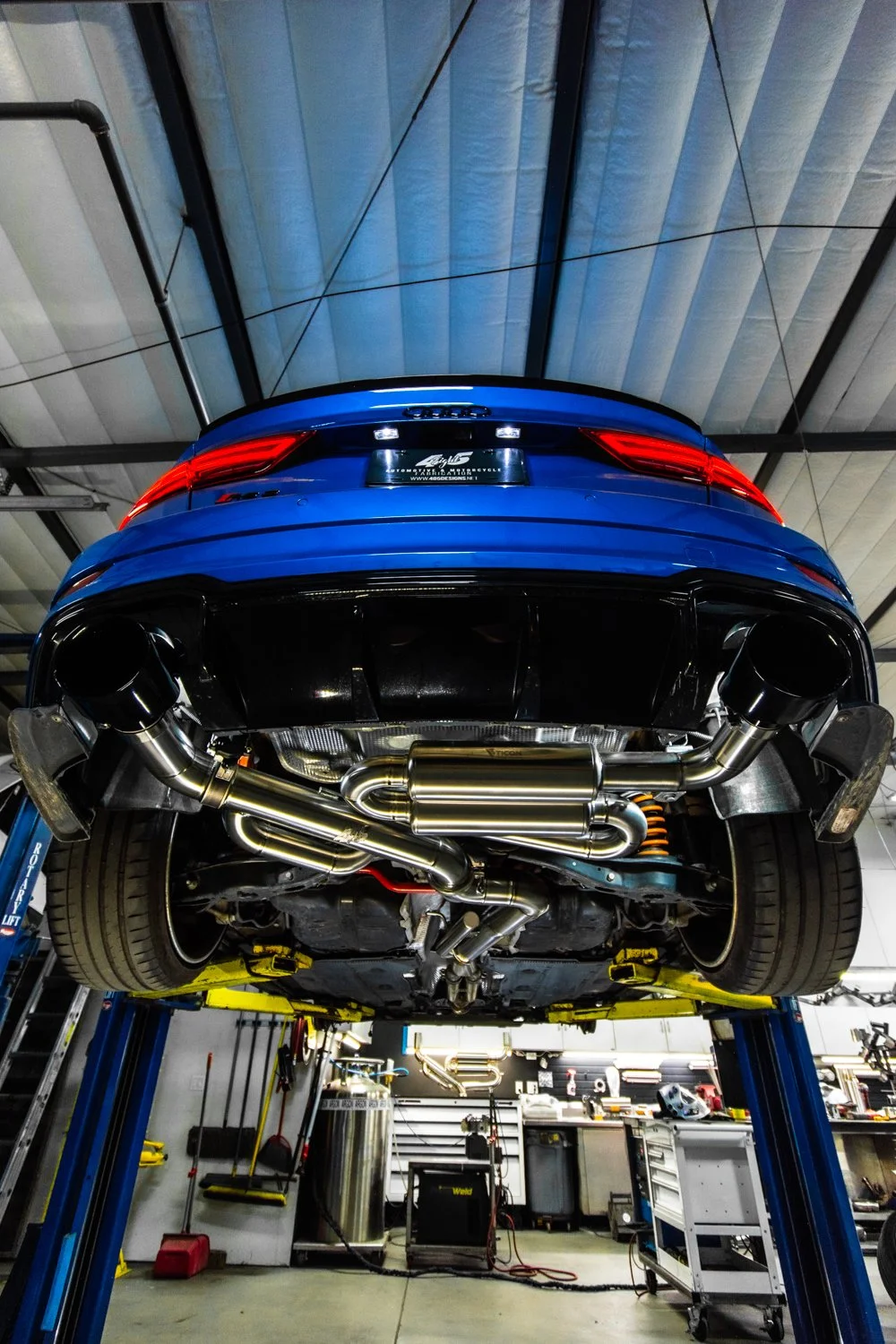Audi 8V RS3 V2 - Titanium cat-back w/ helmholtz / non resonated