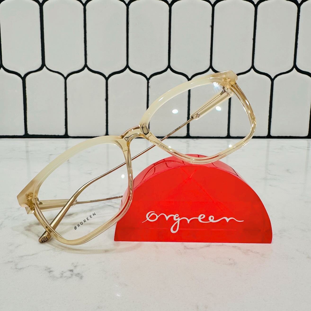 We&rsquo;ve noticed our patients are loving light colored frames lately like this @orgreenoptics stunner!! There&rsquo;s something about a good neutral 😍🙌🏻🤓 #orgreenoptics #eyes #eyeexam #eyeglasses #glasses #sunglasses #eyedoctor #optometry #opt