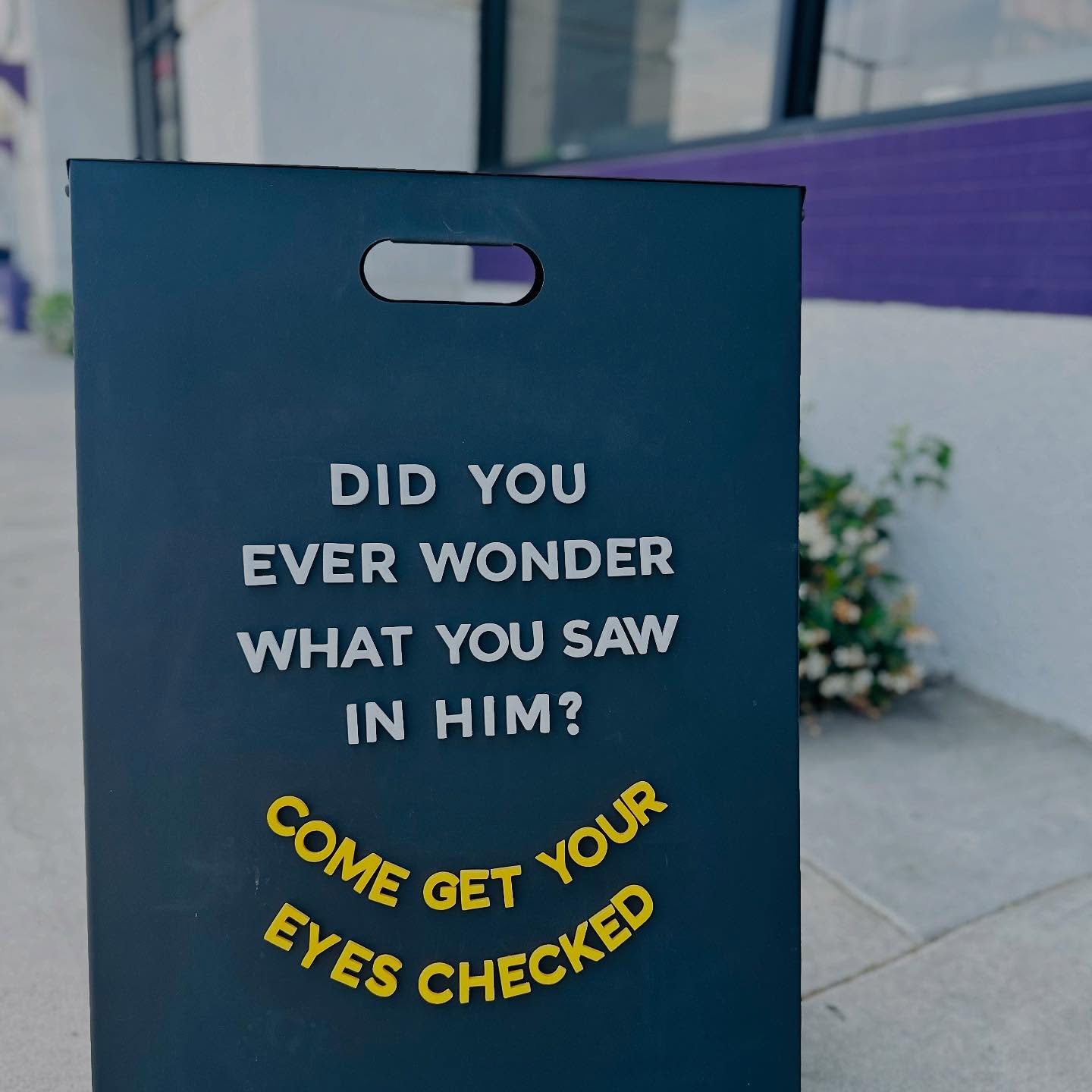 In case you haven&rsquo;t seen our newest letterboard and needed a good laugh today! 🤣🤓😉 #eyes #eyeexam #eyeglasses #glasses #sunglasses #eyedoctor #optometry #optometrist #spectale #spectacles #shopsmall #familyowned #seebetterlookgood #spectacle