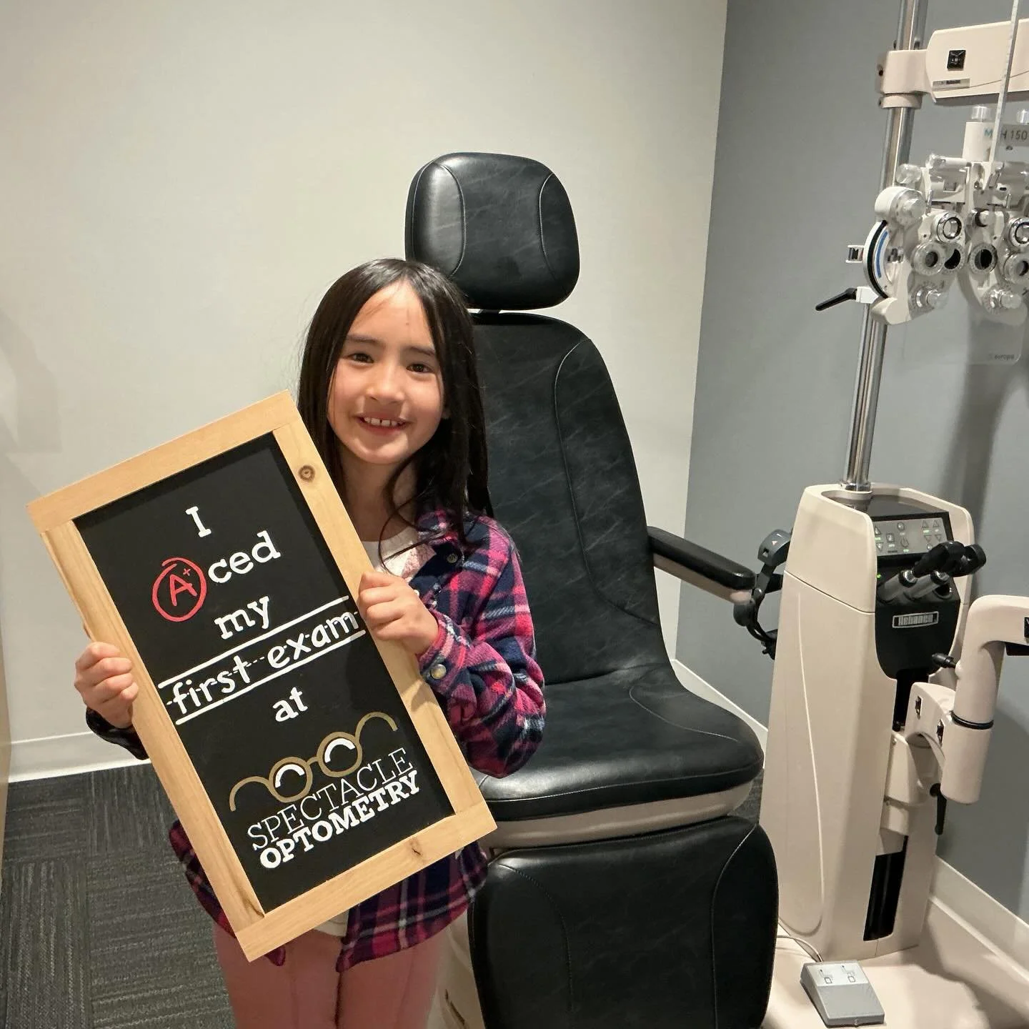 This girlie crushed her eye exam recently!! We&rsquo;re so proud of her and can&rsquo;t wait for her to enjoy her new sight in her new glasses soon 🤓🙌🏻 #kidseyeexams #childrensglasses #eyeexam #seebetterlookgood  #spectacleoptometry