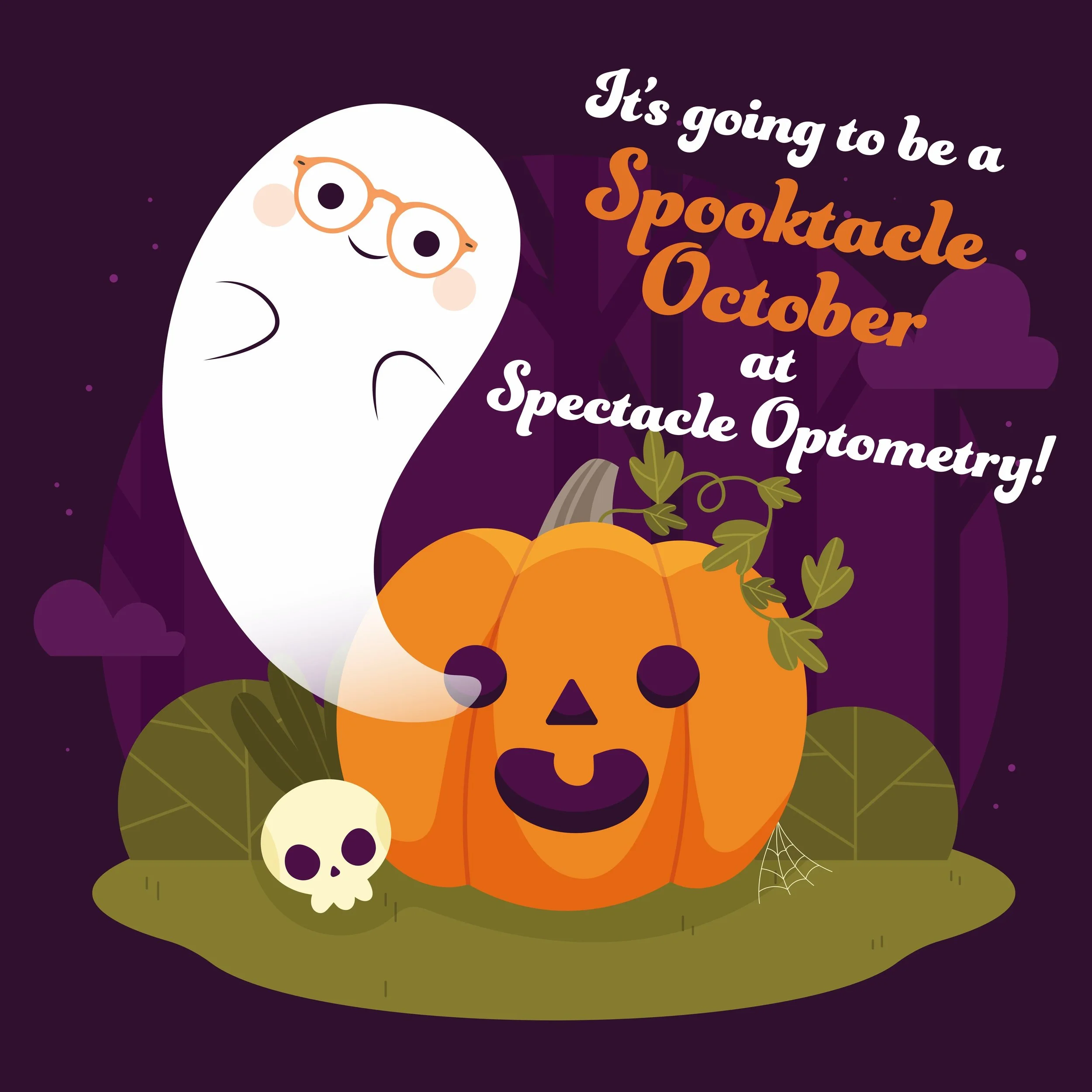 Can you believe October will be here in a couple days?! 🤯 We are excited to be bringing back our Spooktacle Giveaway! For the month of October, come in for an eye exam, purchase glasses, buy a year supply of contacts, and/or write a review to be ent