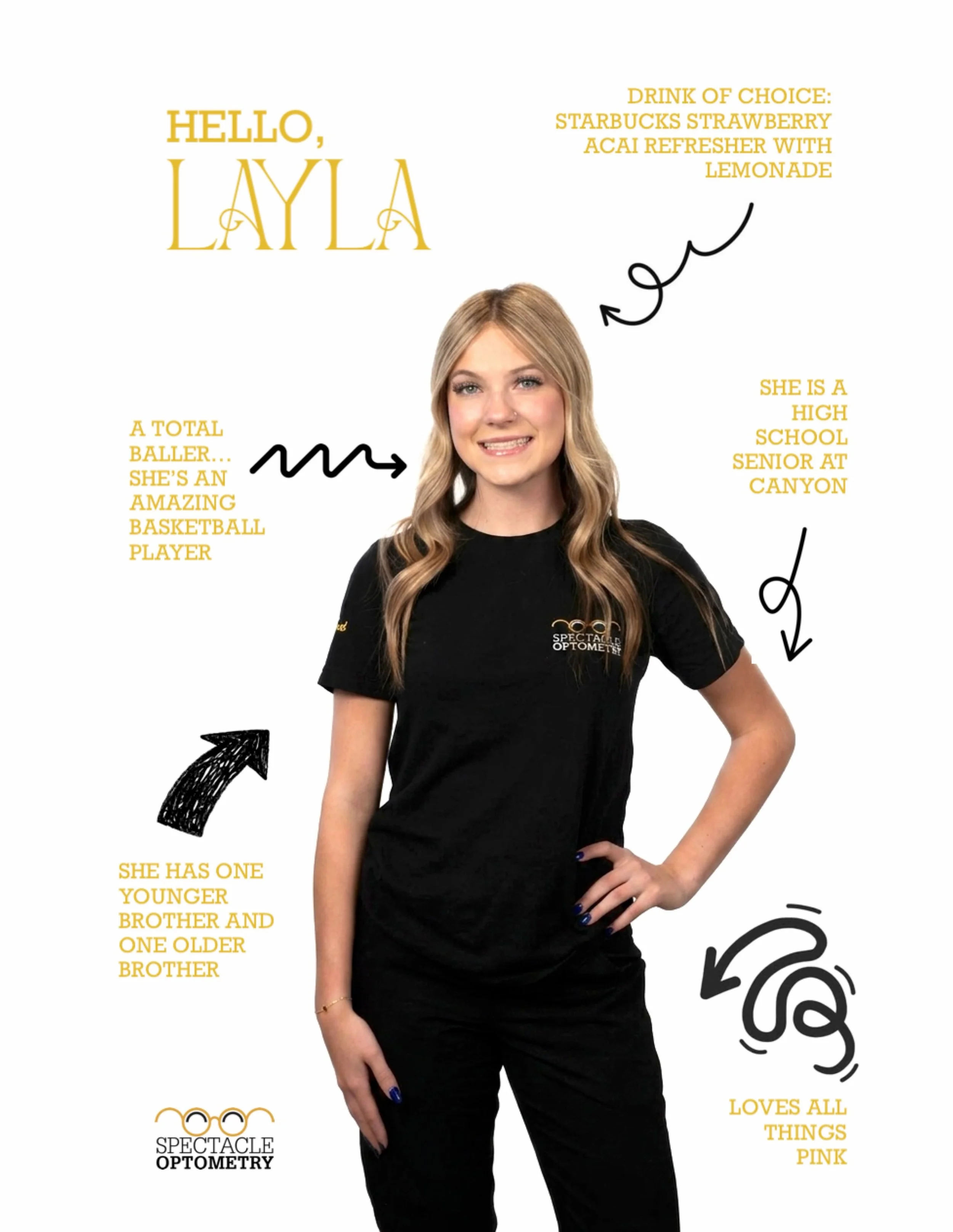 Our next employee spotlight is Layla!! 🙌🏻 #employeespotlight #shopsmall #spectacleoptometry