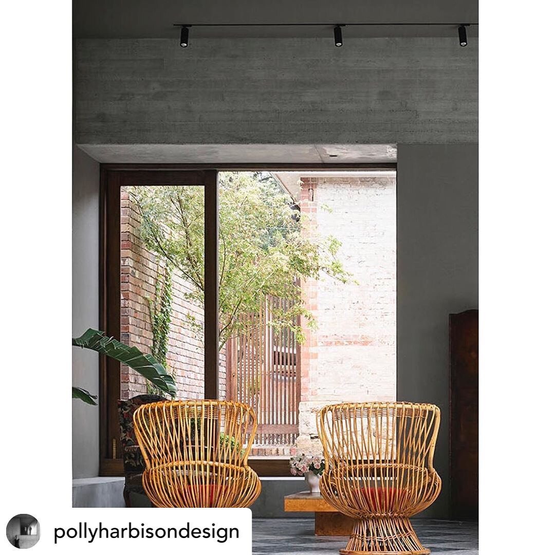 Posted @withregram &bull; @pollyharbisondesign 
Thick walls and deep reveals make our window to the courtyard into the perfect reading corner. 
Beautiful concrete by @zandtbuilding windows by @bakersjoinery Rich interiors by @arentpykestudio styling 