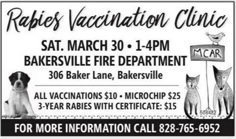 Rabies Vaccination Clinic - Bakersville
