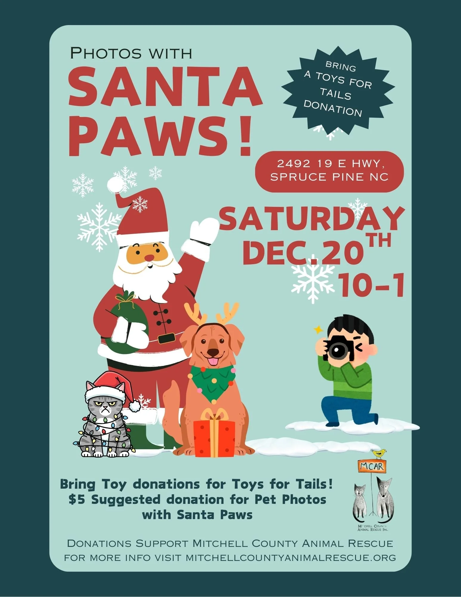 Toys for Tails and Santa Paws
