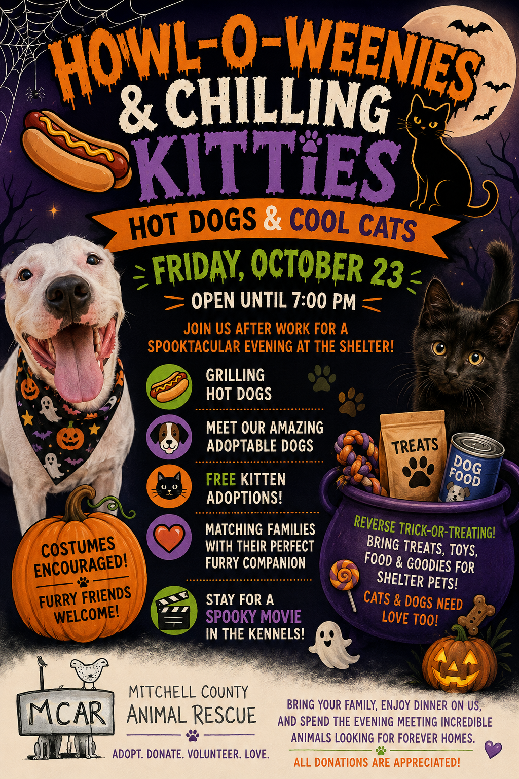 Howl-O-Weenies and Chilling Kitties!