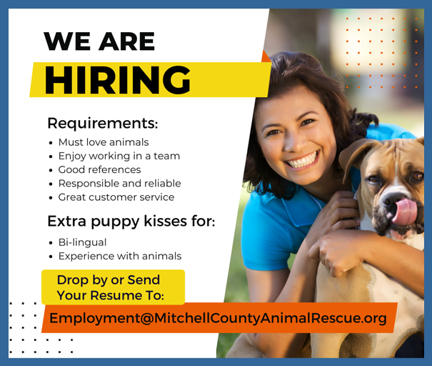 Careers — Mitchell County Animal Rescue