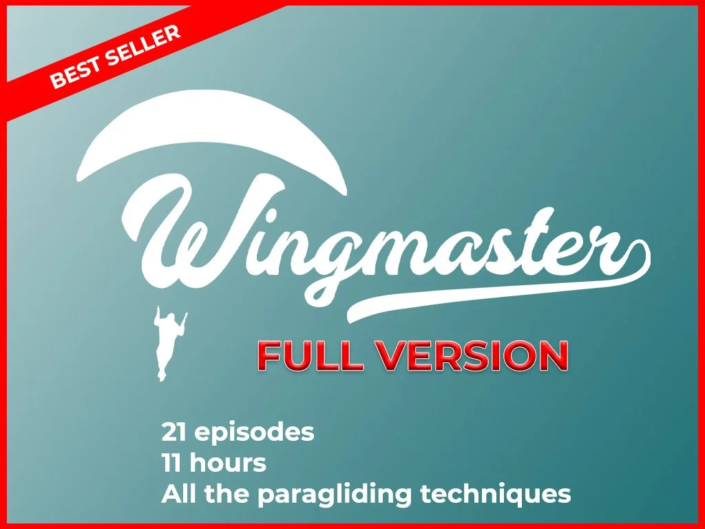 Wingmaster Masterclass parapente 100% vidéo avec Jérôme Canaud formation parapente toutes les techniques du parapente mieux que des tutos parapente complément à la formation parapente. Pour tous les niveaux.