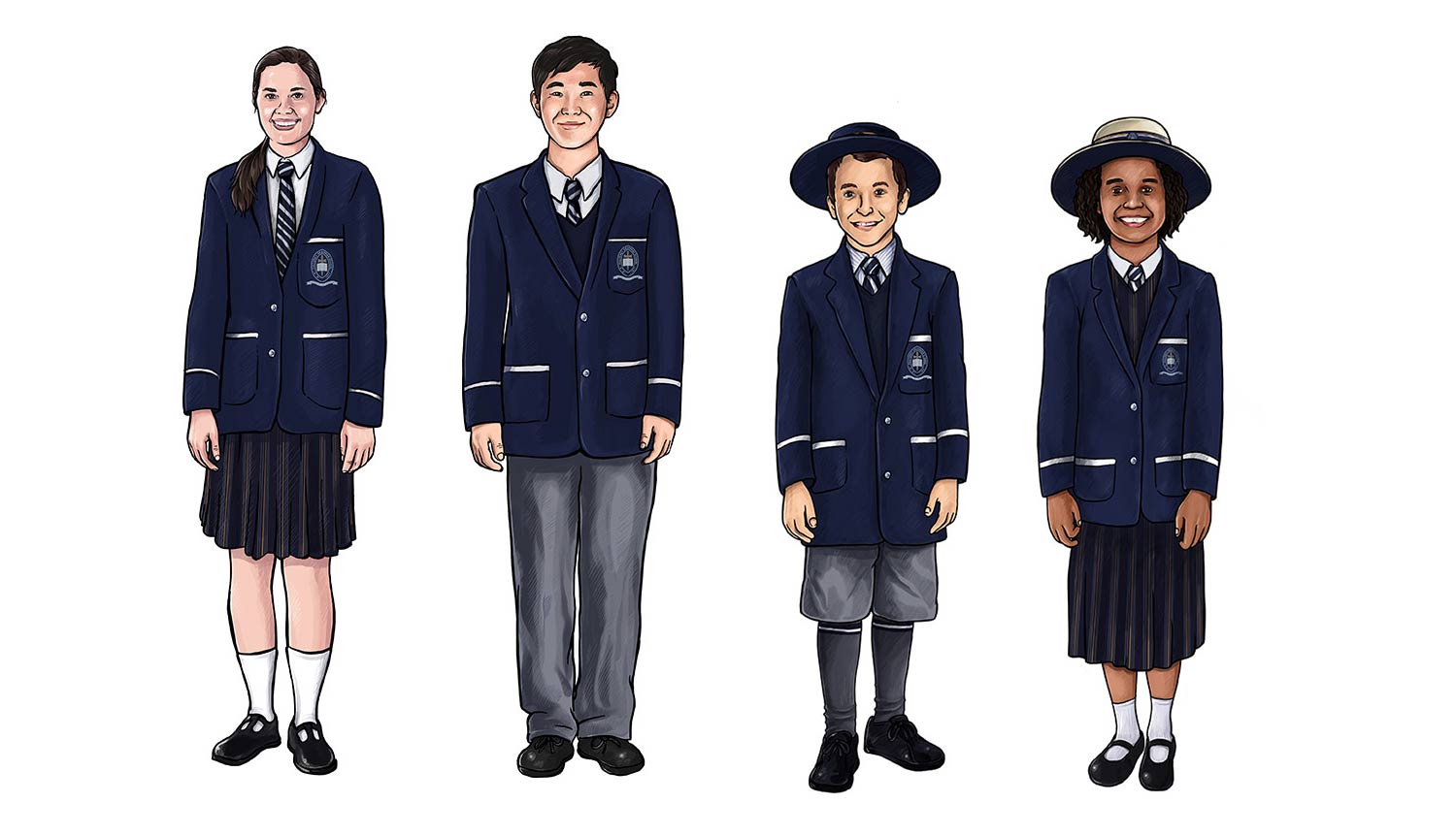 Pulteney Grammar Uniforms — Gabriel Illustration