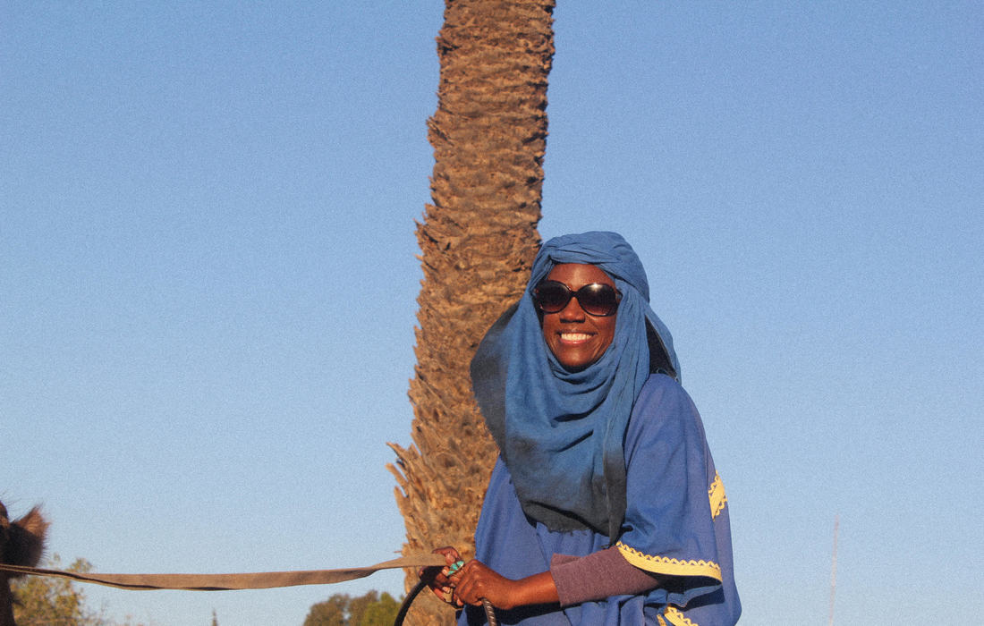 Note how I am gripping the camel's rein...