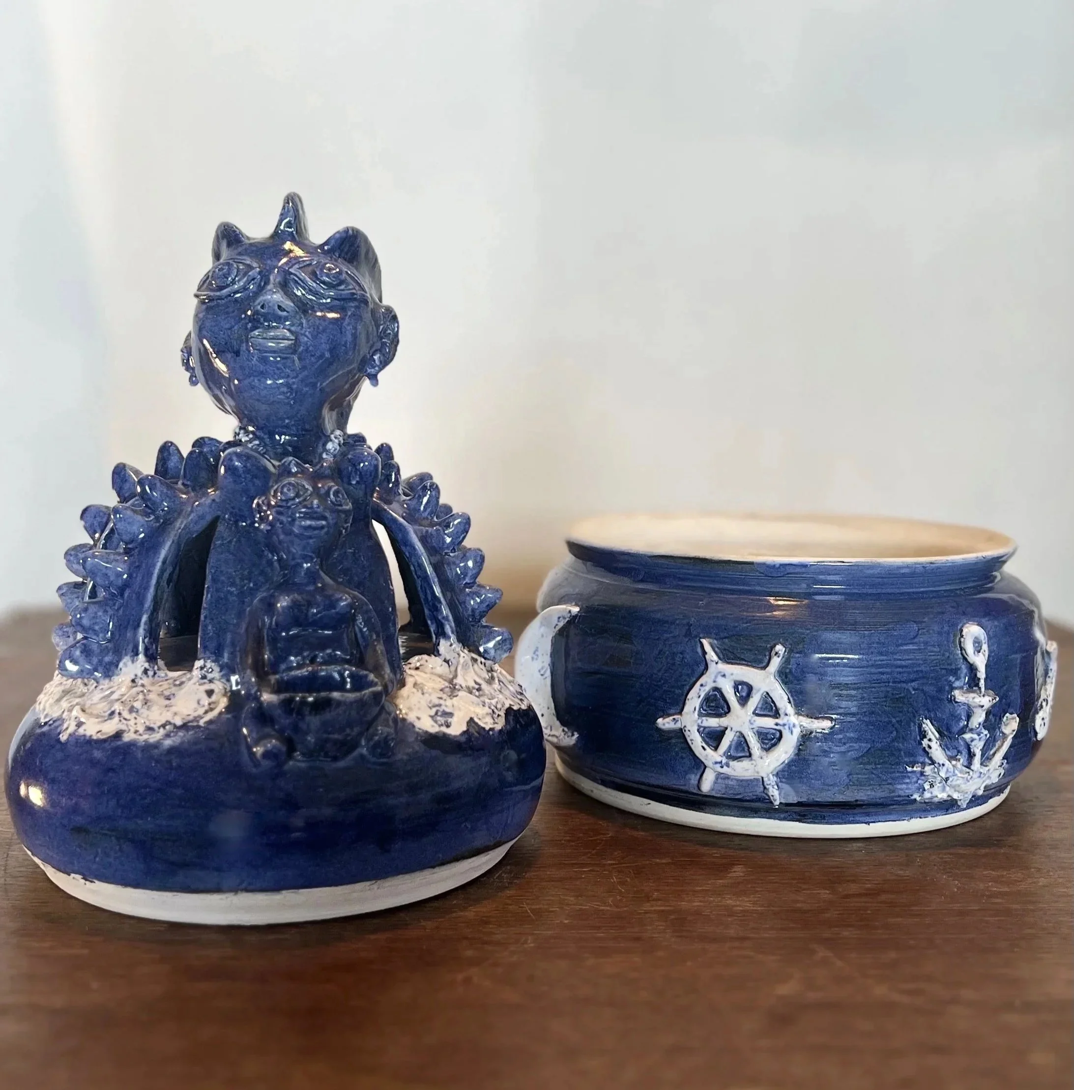 Vintage Yemanjá Ceremonial Pot — Handcrafted in 1985