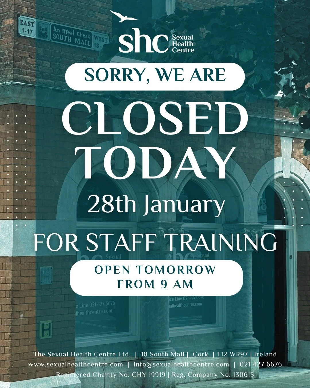 Closed today for staff training.  We reopen tomorrow at 9 AM.  #stafftraining #teambuilding
