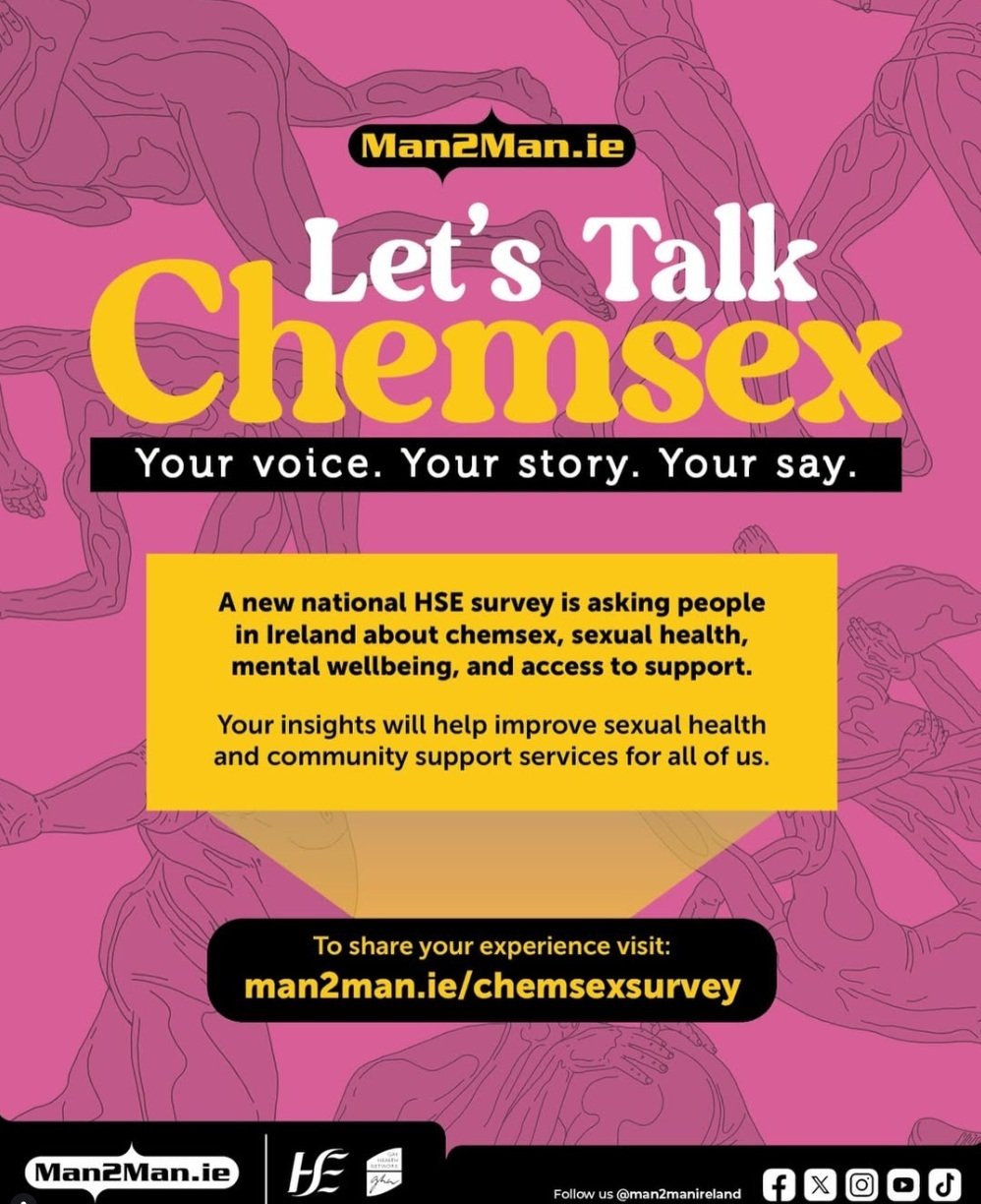 Have your say on chemsex in Ireland.

CHEMSI is the first national survey of its kind, led by the HSE in partnership with community organisations.

You don&rsquo;t need to use chems to take part. If chemsex is part of your community, your perspective