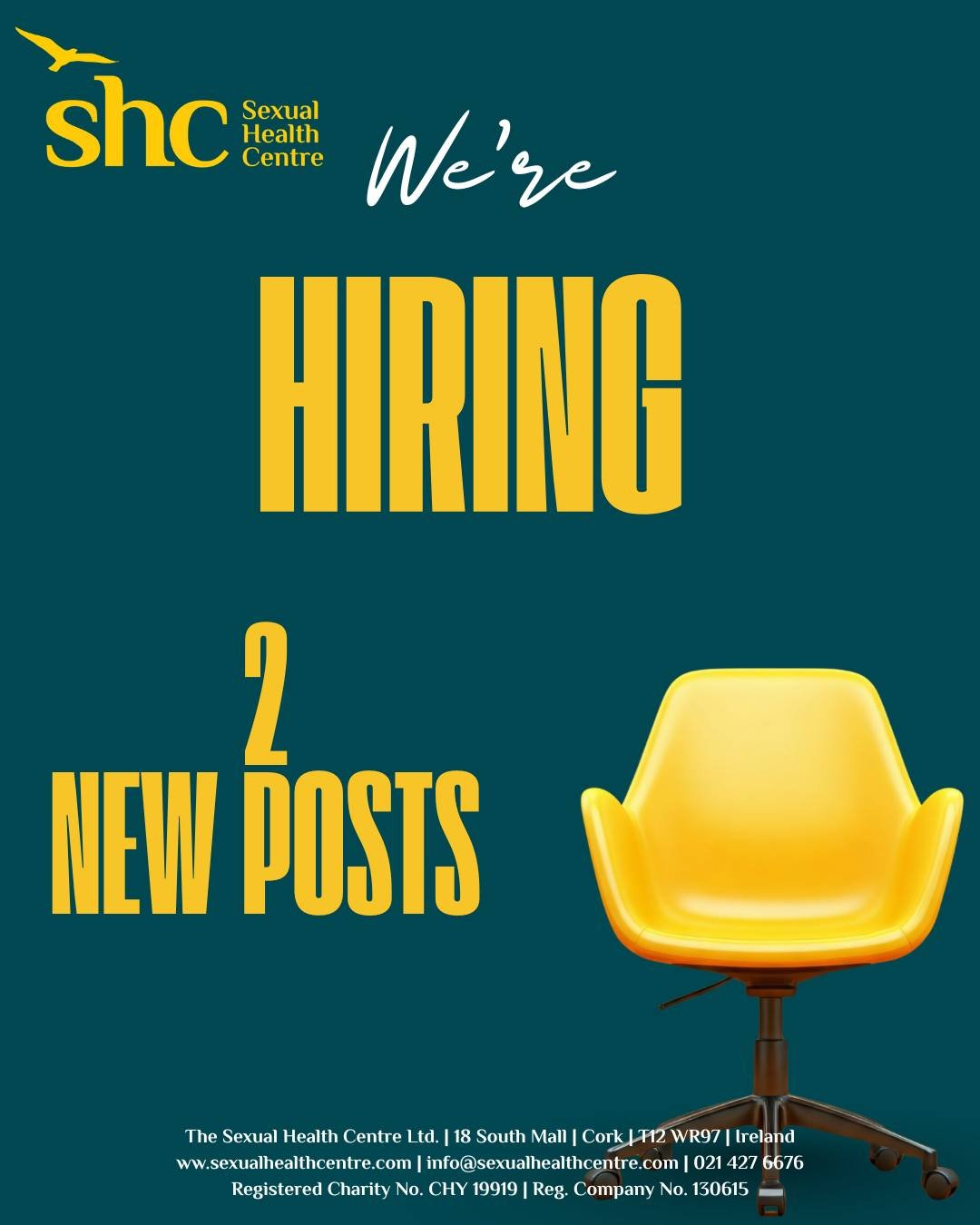 We are hiring. 

Position 1:

Sexual Health Promotion Officer &ndash; Migrant Health Outreach Programme

The Sexual Health Centre Cork

Location: Cork City with outreach across Cork and Kerry Contract: Part-time (3 days/21 hours per week), Fixed Term