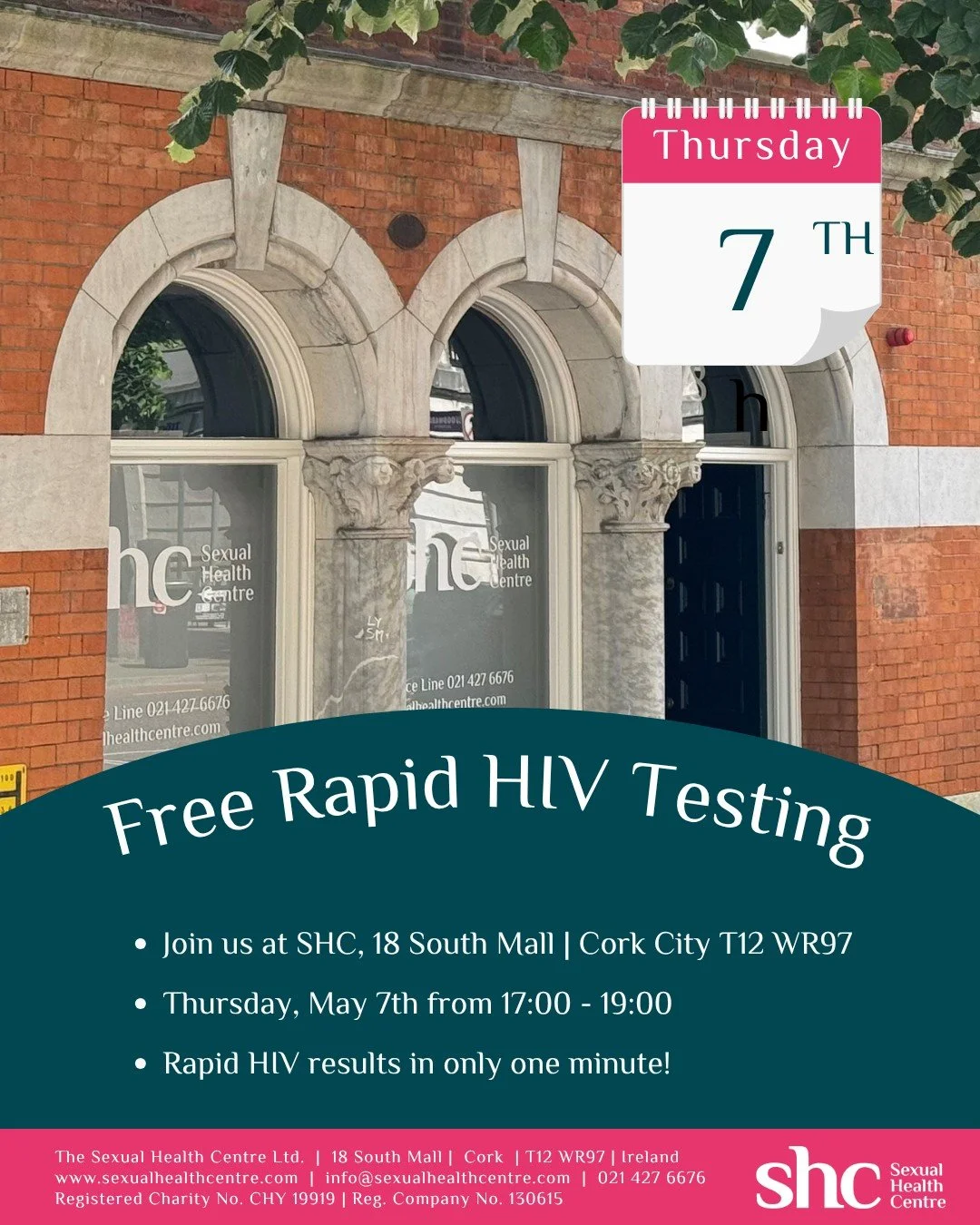 Evening rapid HIV testing at the Sexual Health Centre.  April 23rd from 1700 - 1900.  #rapidtesting #uequalsu #hiv