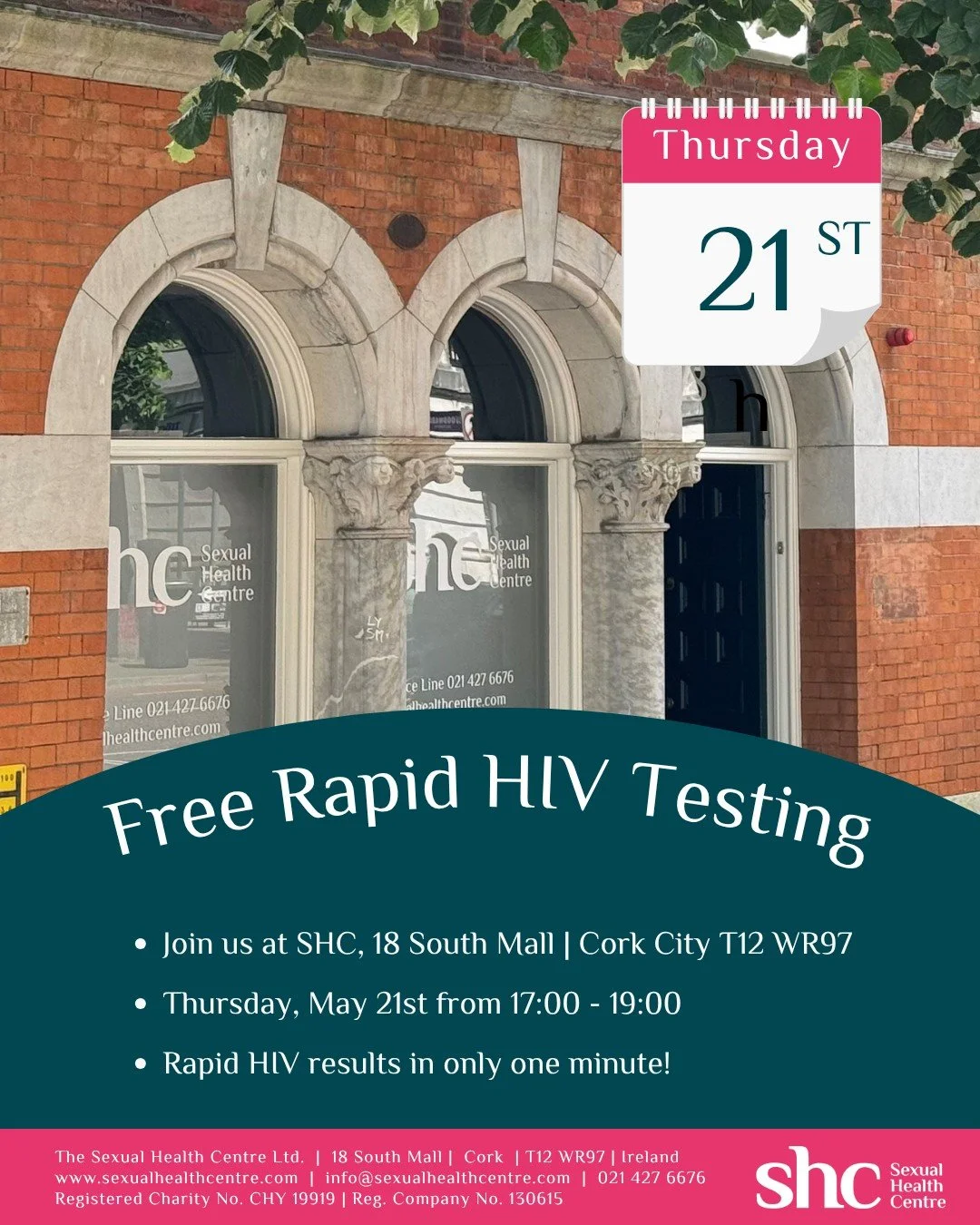 Drop into SHC for free rapid HIV testing. May 21st, from 5&ndash;7pm. No appointment needed &mdash; just walk in.

Have questions about sexual health, need an SH:24 kit, or want a rapid test? We&rsquo;re here to help. Knowing your status is an import