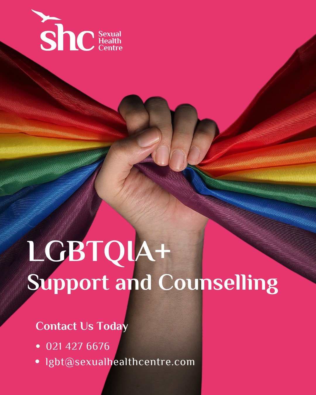 🌈 Happy Pride Month! 🌈

As Pride Month begins, we want to remind our LGBTQIA+ community that you don't have to navigate life's challenges alone. The Sexual Health Centre offers a range of FREE, confidential support services for LGBTQIA+ people.

💜