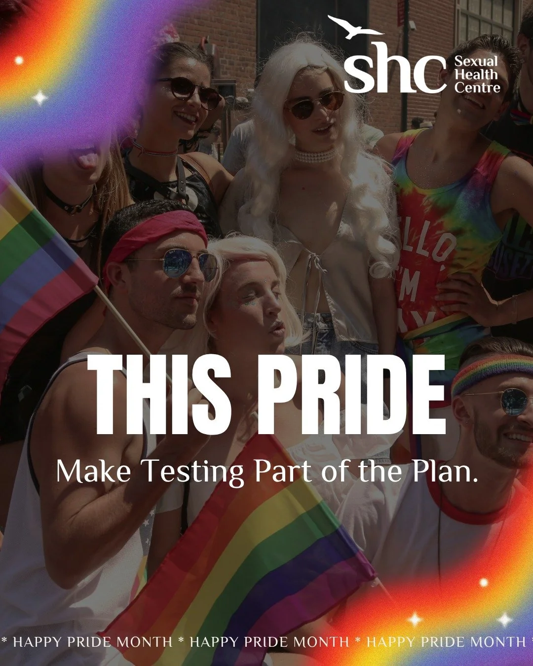 🌈 Get Tested This Pride! 🌈

Pride is all about celebrating who you are, looking after yourself, and supporting your community. One of the best ways to do that is by knowing your status.

We're offering FREE rapid HIV testing and SH:24 STI test kit 