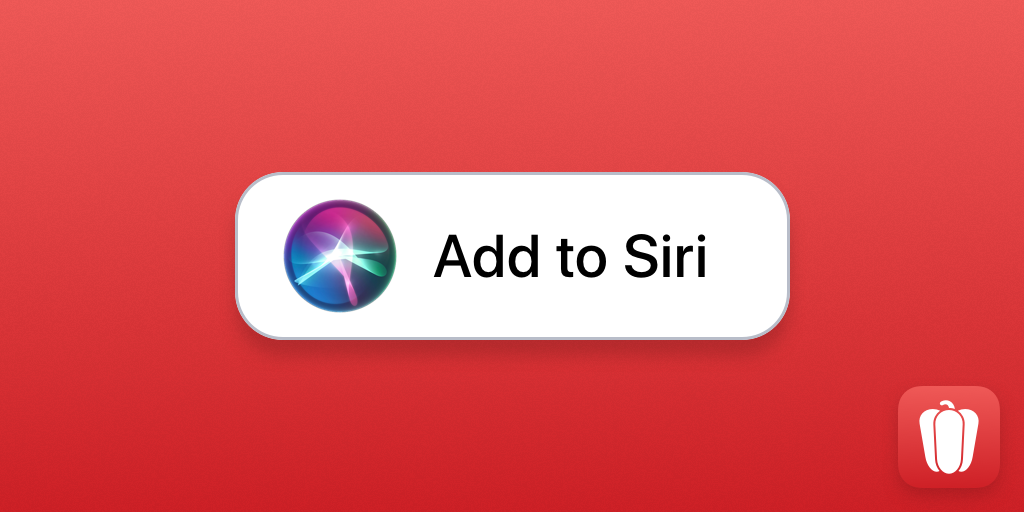 Add to Siri button in Capsicum