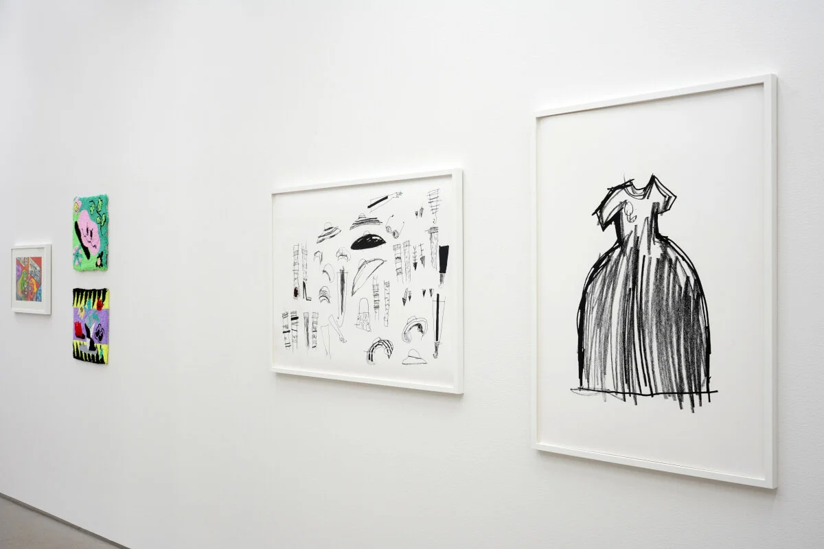 Tegninger av Edda Gimnes. Foto: Kunsthall Oslo.