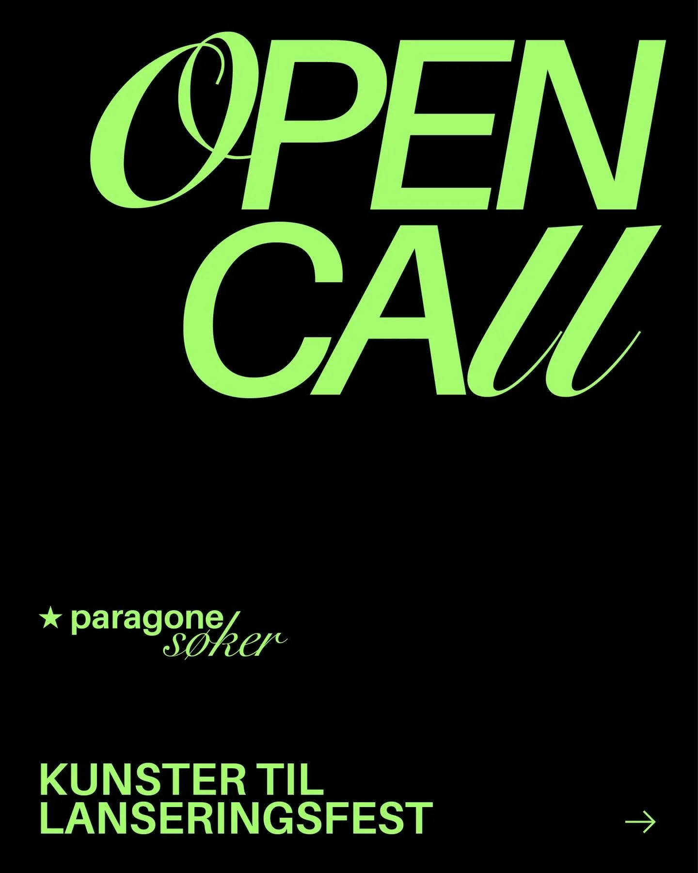 ★ OPEN CALL ★

Paragone lanserer sin nye utgave onsdag 6. mai, og i tillegg til &aring; feire utgaven vil vi ogs&aring; benytte muligheten til &aring; l&oslash;fte frem en ung, ut&oslash;vende kunstner. Vi &oslash;nsker &aring; bruke lanseringene v&a
