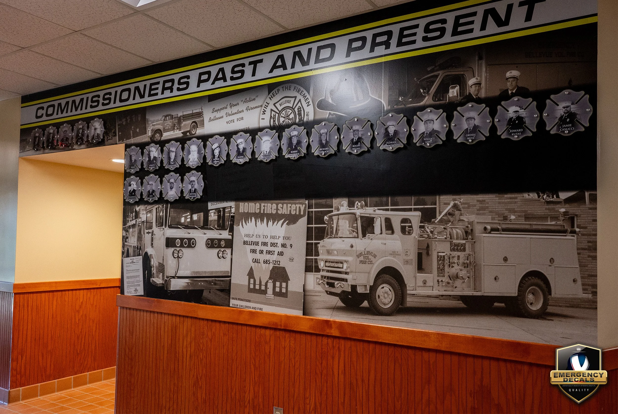 Fire Commissioners Wall Display, Fire Commissioners Wall Wrap