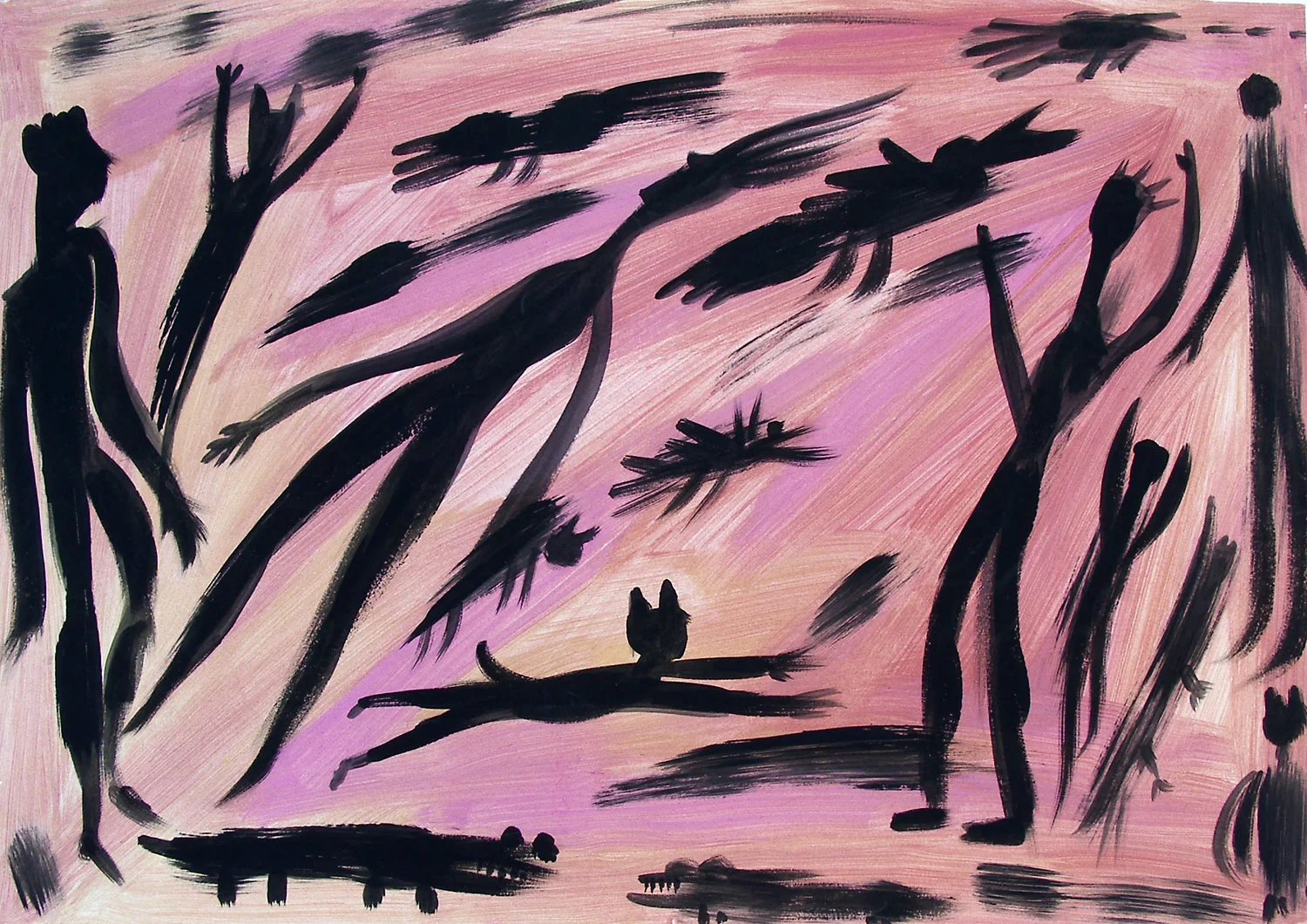 Afterlife , tempera paint on paper