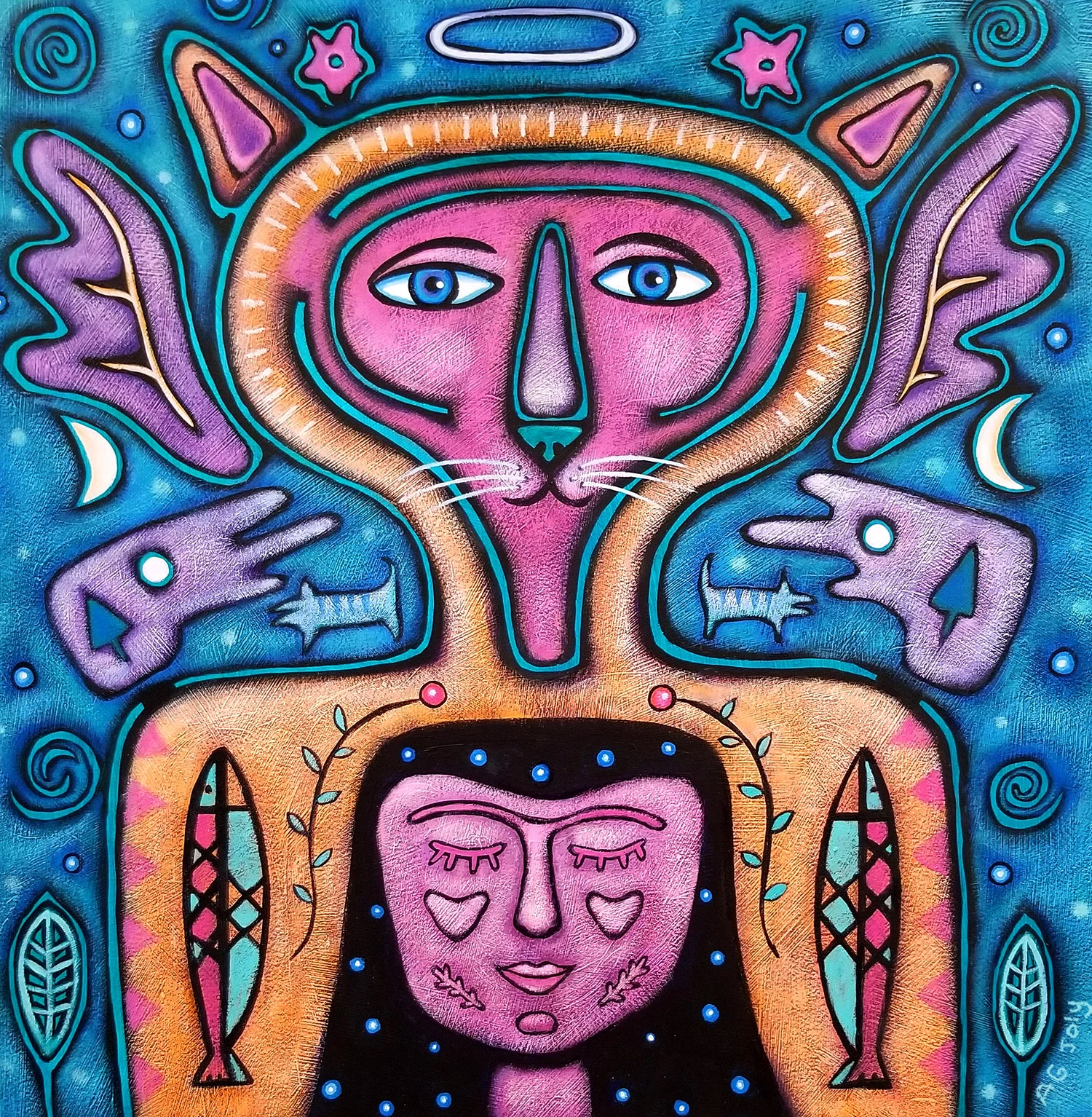 Guardian Angel, acrylic on panel