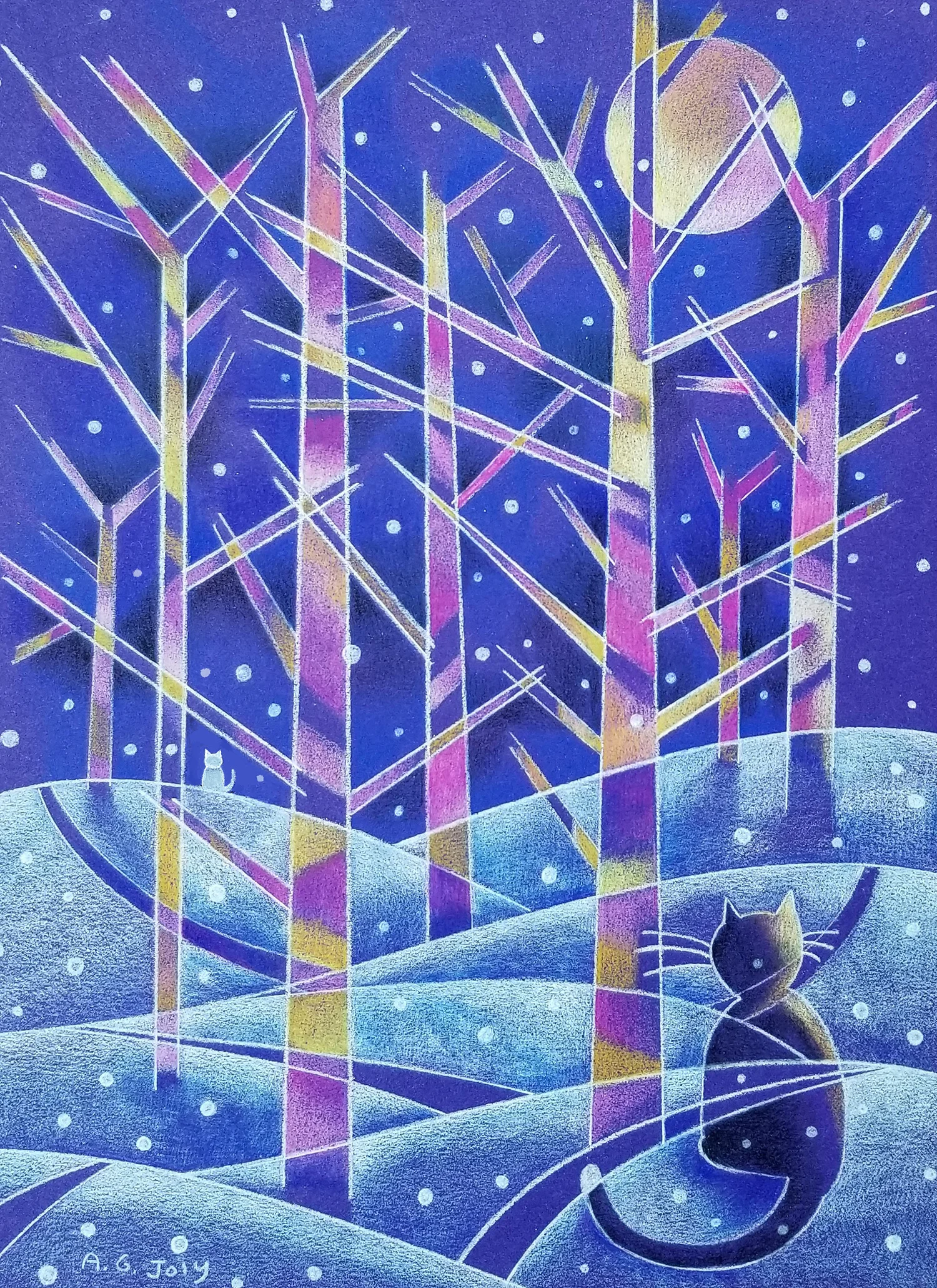 Sammy’s Last Winter , colored pencil on paper