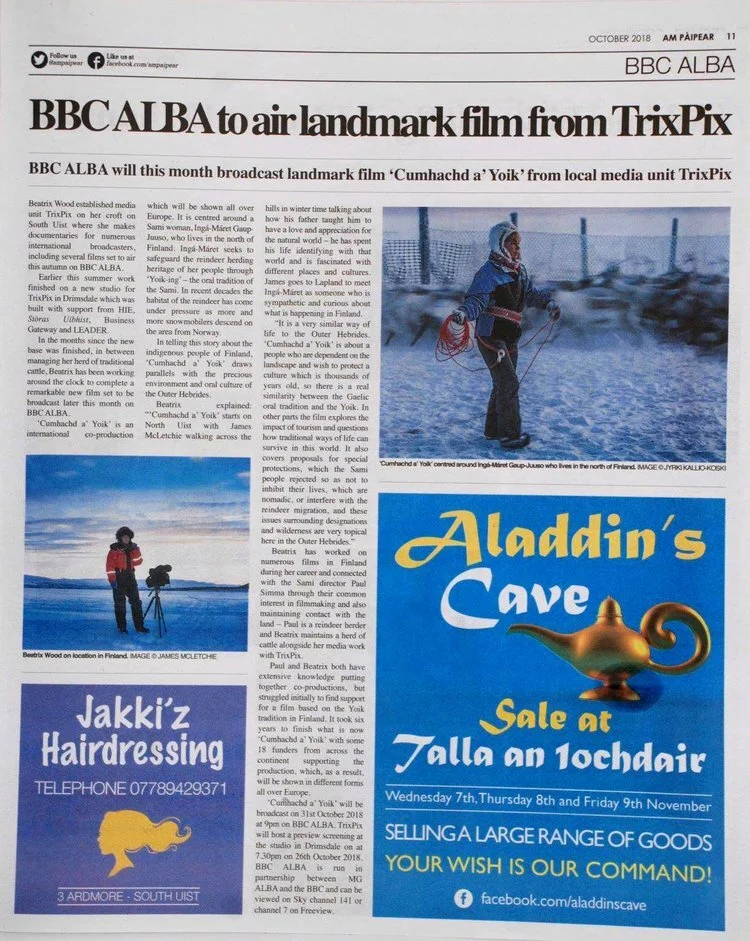 BBC Alba to air landmark film from TrixPix
