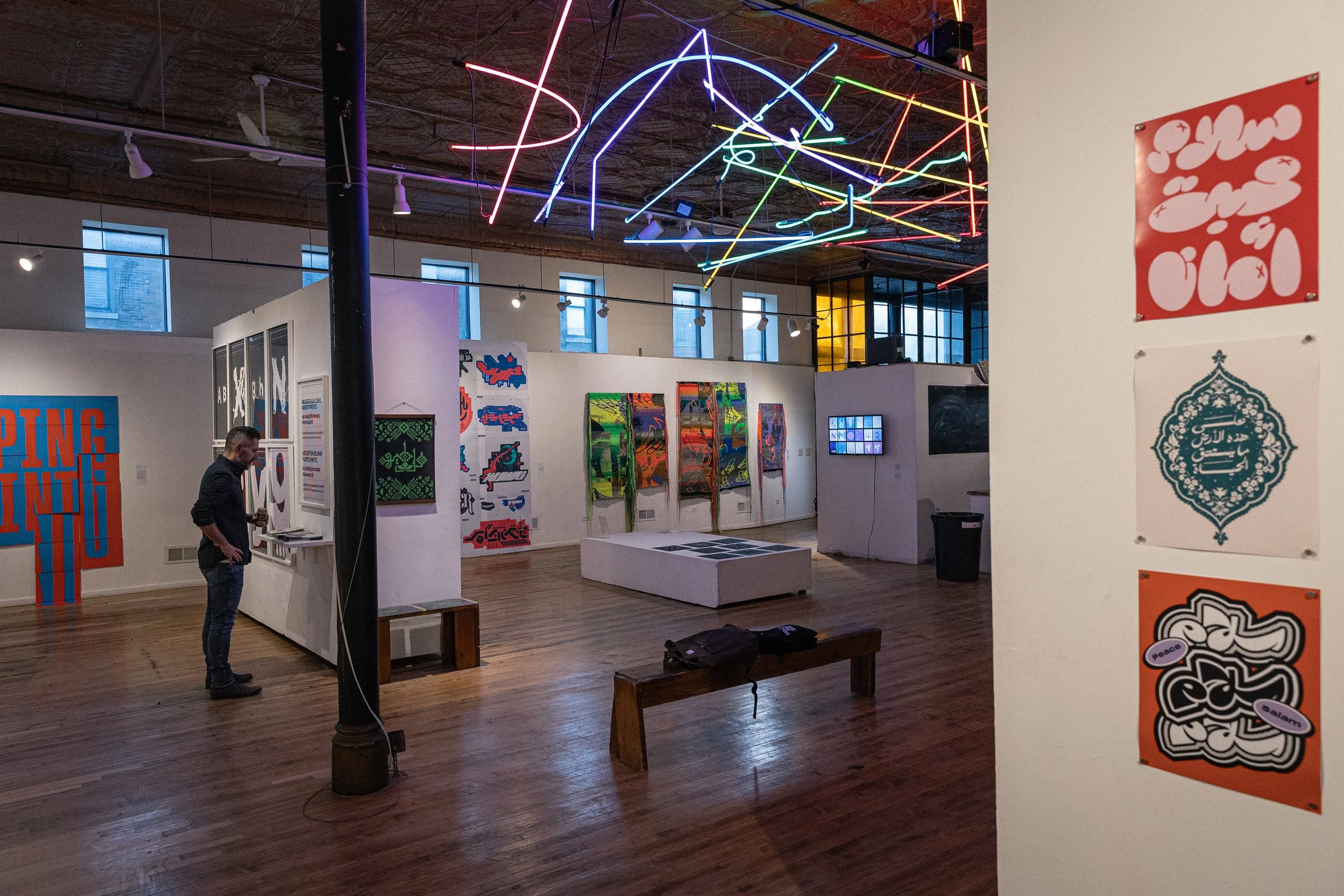 Installation shots Typeforce 13, January–February 2025, Co-Prosperity, Chicago.