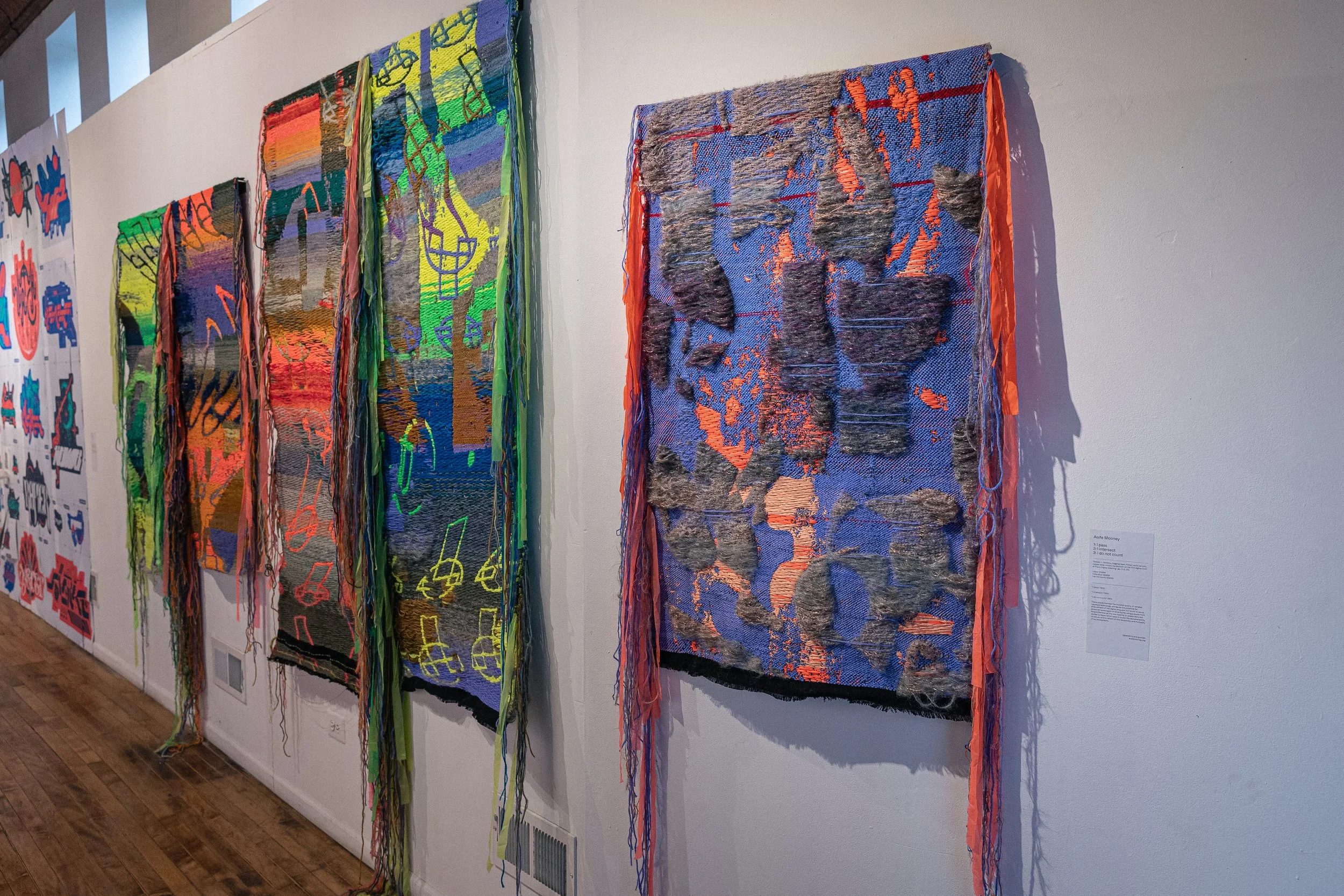 I pass, I intersect, I do not count. Installation shots Typeforce 13, January–February 2025, Co-Prosperity, Chicago.