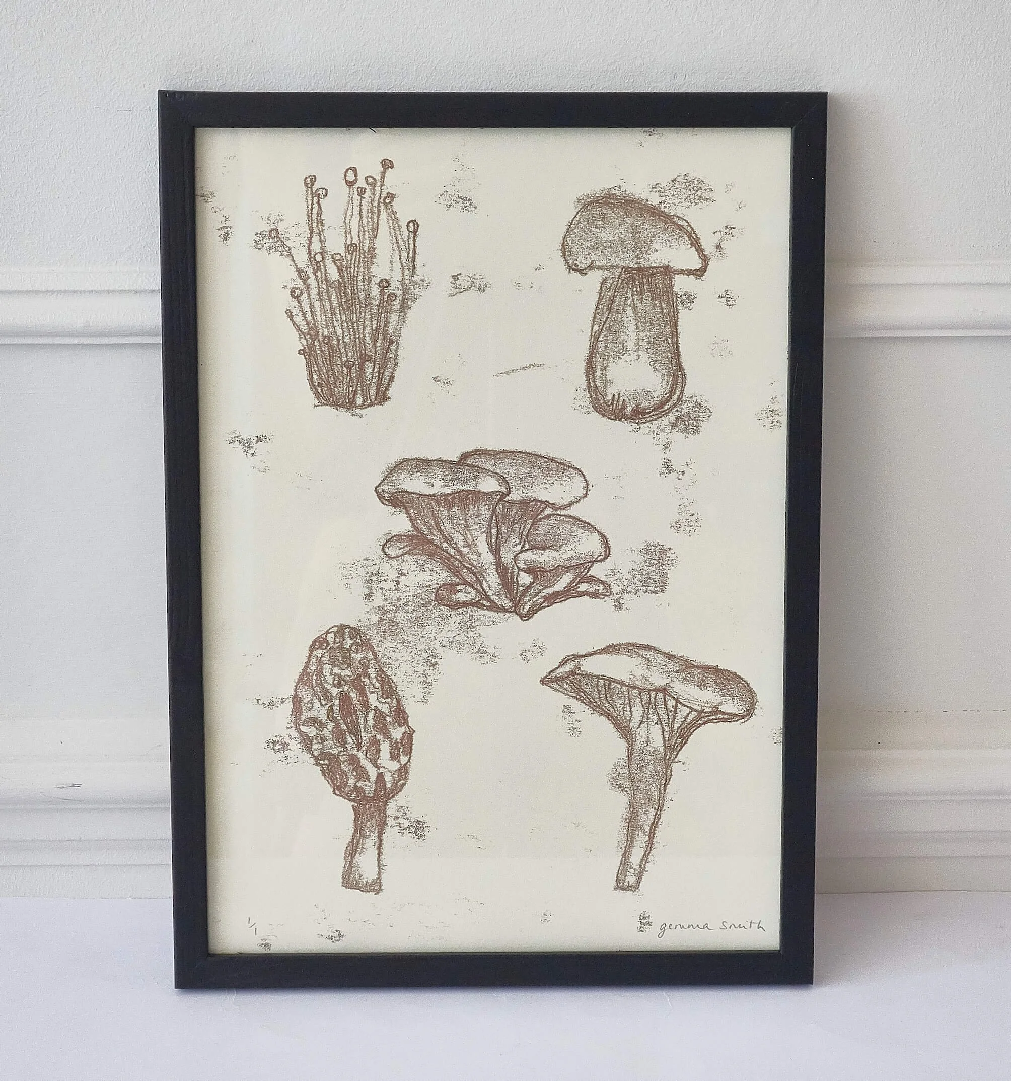 Mushroom Monotype Print 3