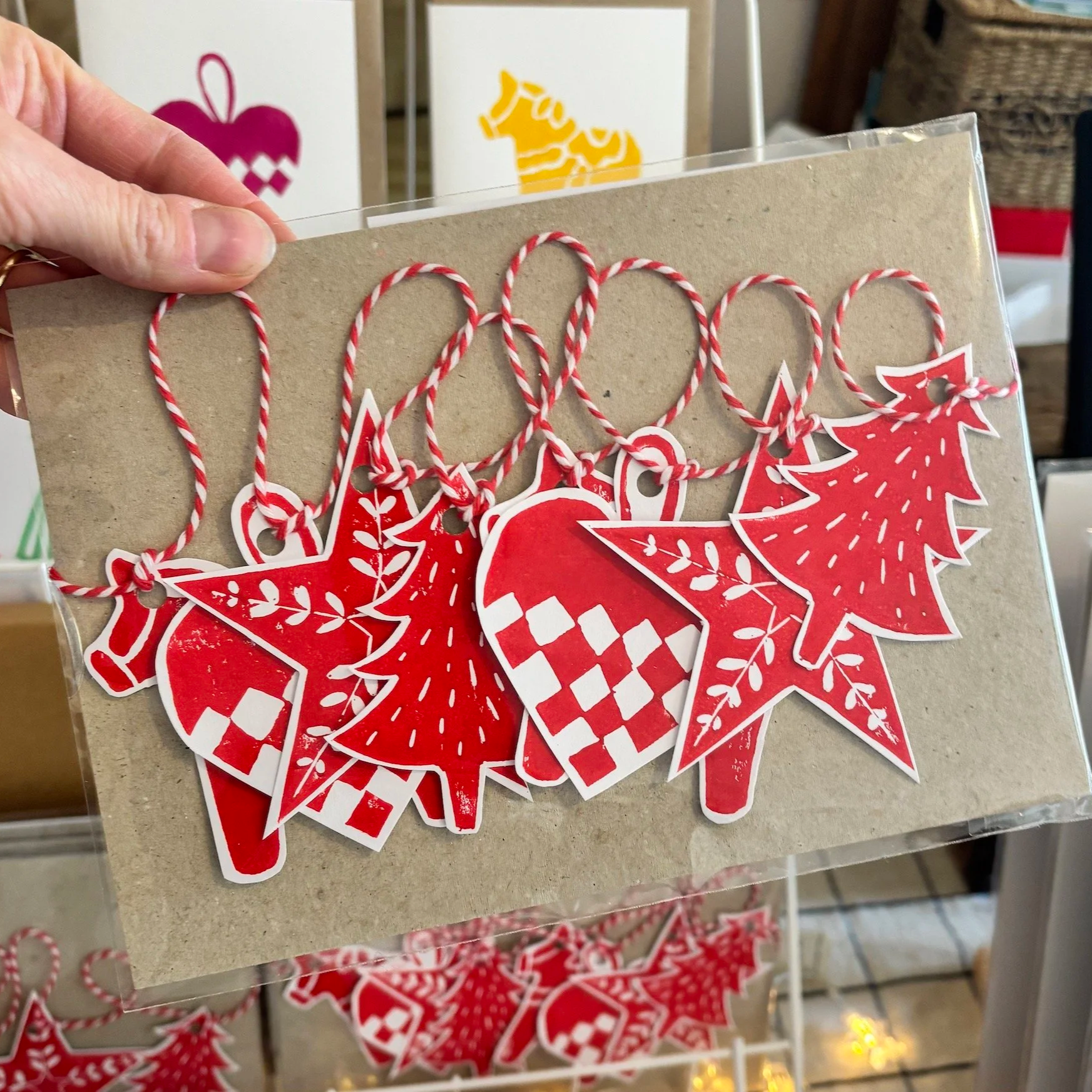 Hand Printed Christmas Garland