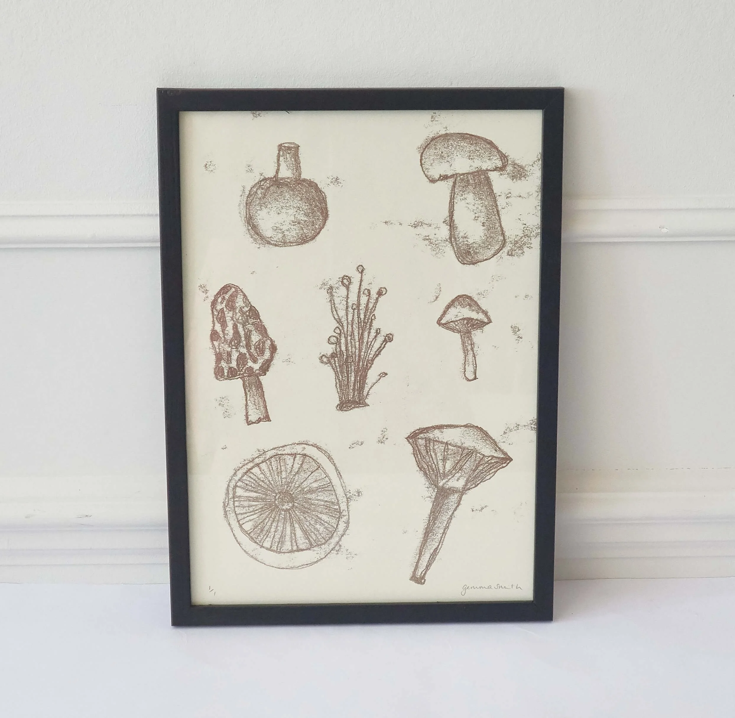 Mushroom Monotype Print 2