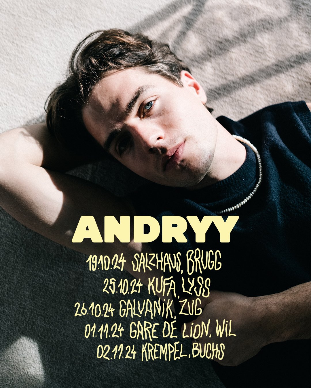 Get ready for @andryymusic's club tour across Switzerland this autumn, where he'll exclusively showcase new tracks from his upcoming debut album. But fear not, you'll also get to sing along to your favorite hits! Tickets are available now.
::
📅 19.1