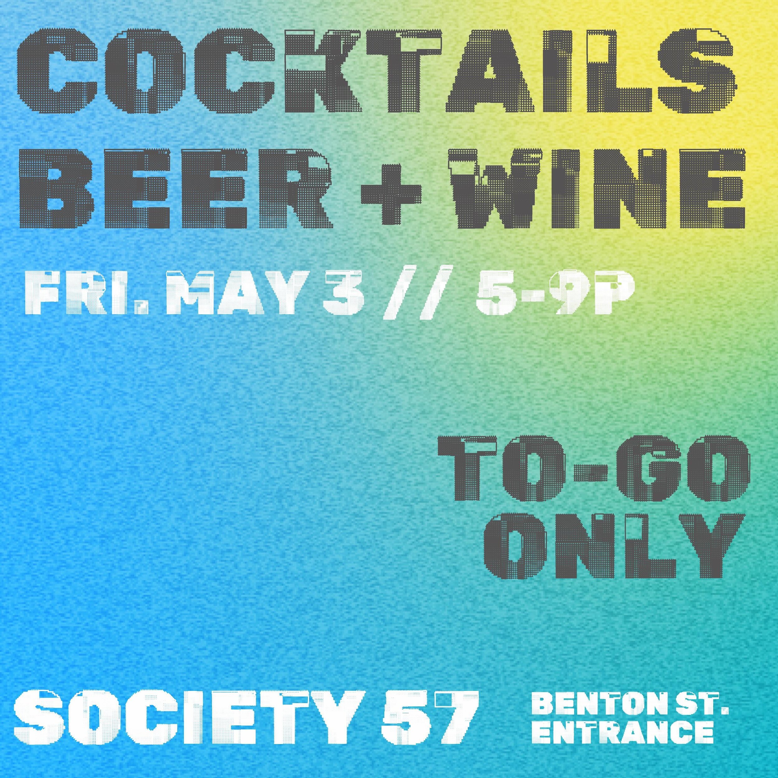 Thirsty at the Food Truck Festival? Society 57 has you covered! Swing by our Benton St. entrance from 5-9pm this Friday for cocktails, beer, and wine to sip and stroll with. 

Our building will be closed, but our walk-up bar is ready to serve you! Ra