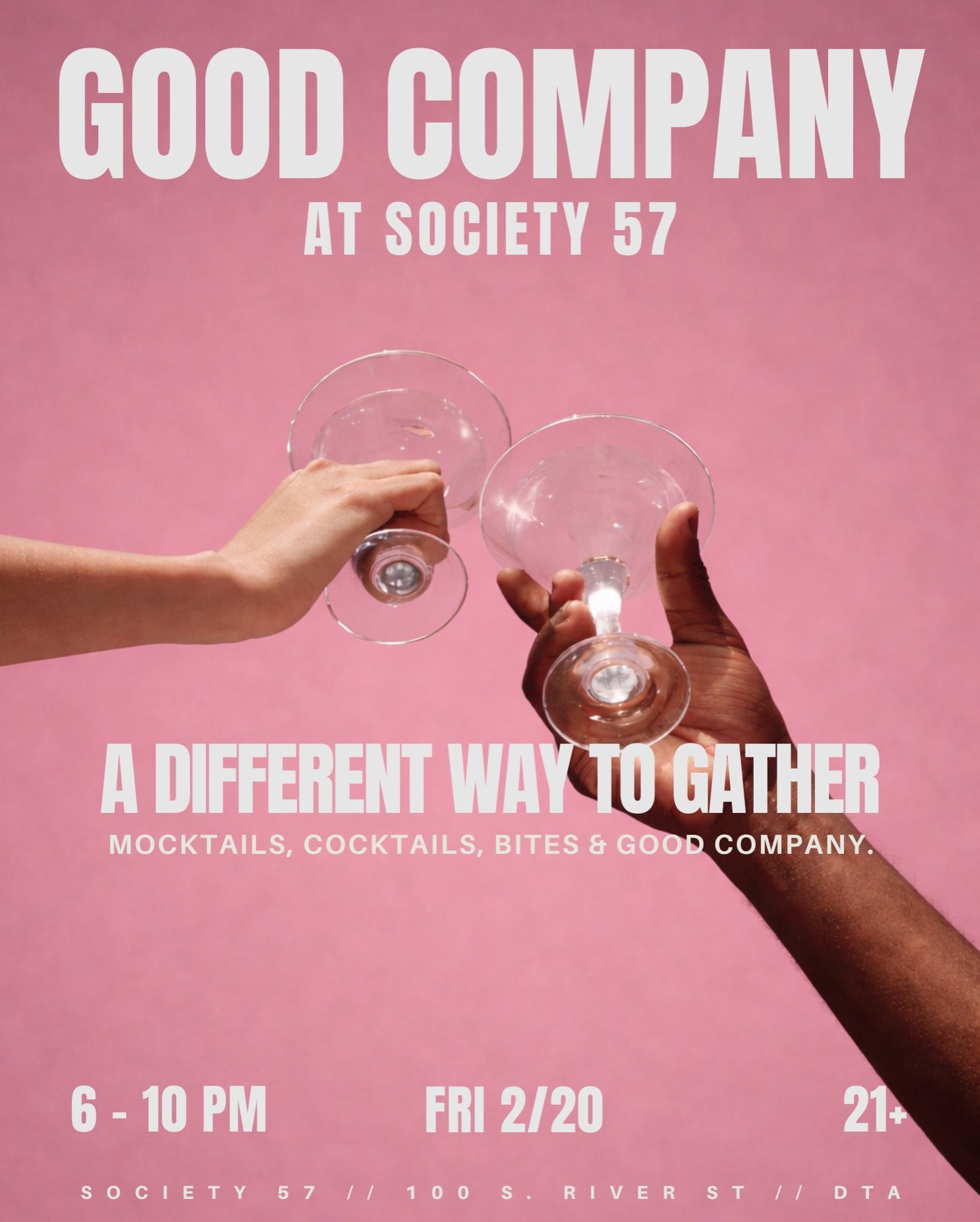 One week.

Good Company is back.

A different way to gather - without the noise, without the pressure, without the performative stuff.

Just really good drinks.
Thoughtful bites.
Music that sets a mood.
And space for conversations that actually go so