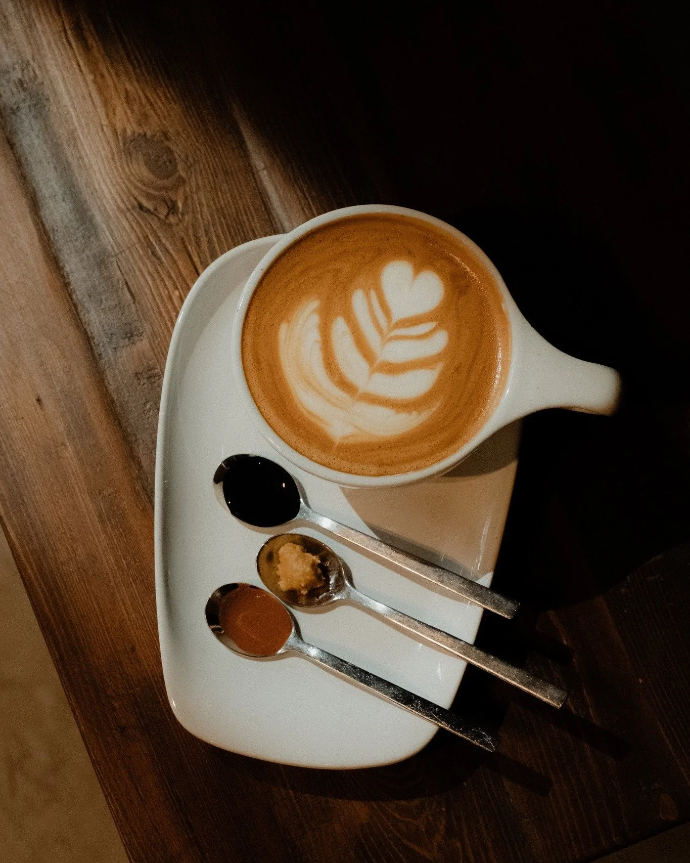 Have you tried our Umami Mocha yet? It's a flavor bomb made up of our housemade black sesame syrup, white miso paste, and our housemade dark chocolate ganache. Imagine a salty + nutty mocha&mdash;it's unique and delicious and we can't get enough of i