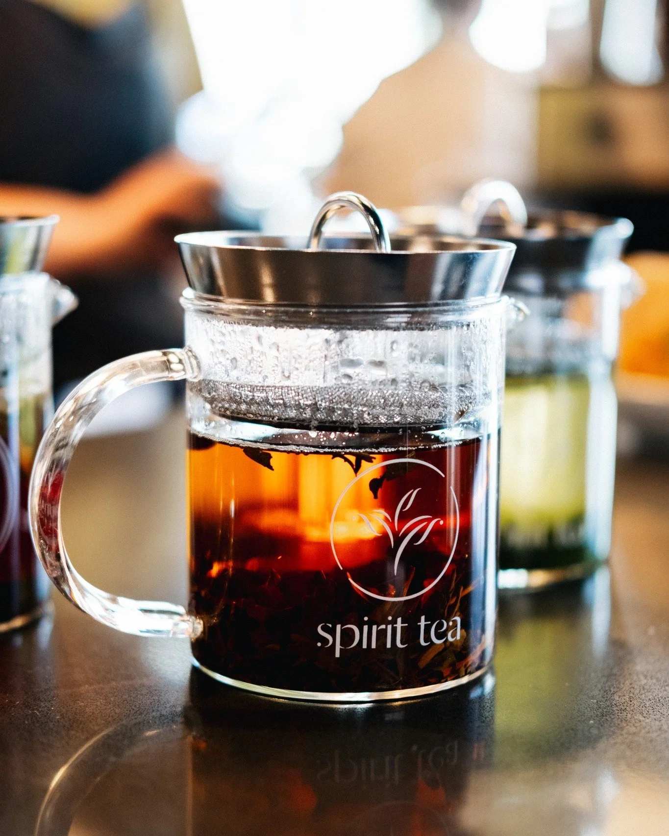Cold winter days call for a hot tea. All of our teas are loose-leaf and steeped to order, sourced from Spirit Tea, a Chicago-based tea company that we love. 

Our current tea selection 🍃
Black: Sunstone, Earl Grey
Oolong: Water Sprite
Green: Kodama 