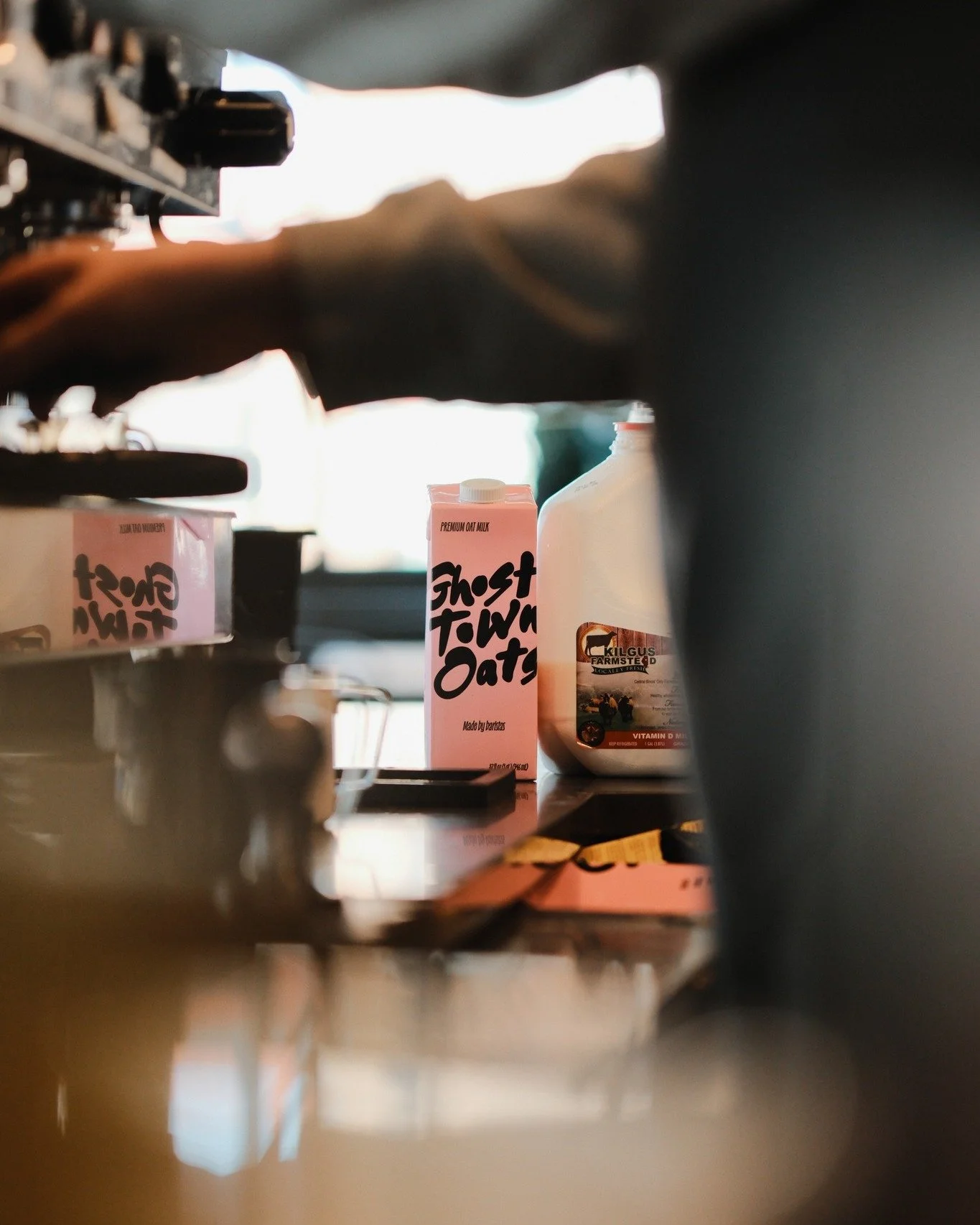 We don&rsquo;t cut corners on milk.

Ghost Town Oats is the oat milk on our bar - and we&rsquo;re proud to serve it. Clean ingredients. Great texture. The kind of flavor that actually holds up to espresso.

Hot or iced, it does the job without compro