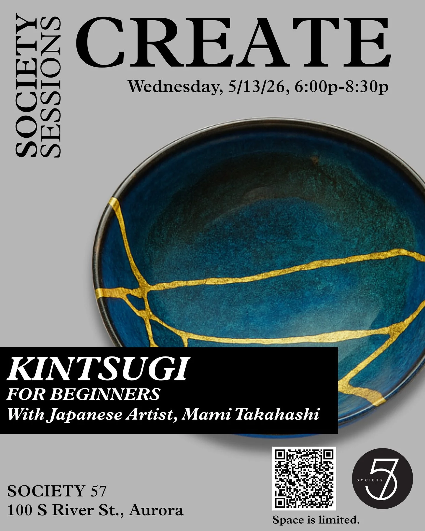 Society Sessions returns this spring.

A continued exploration of craft, culture, and hands-on experience - designed to bring people together in more intentional ways.

This season&rsquo;s lineup:

KINTSUGI FOR BEGINNERS
An exploration of repair and 