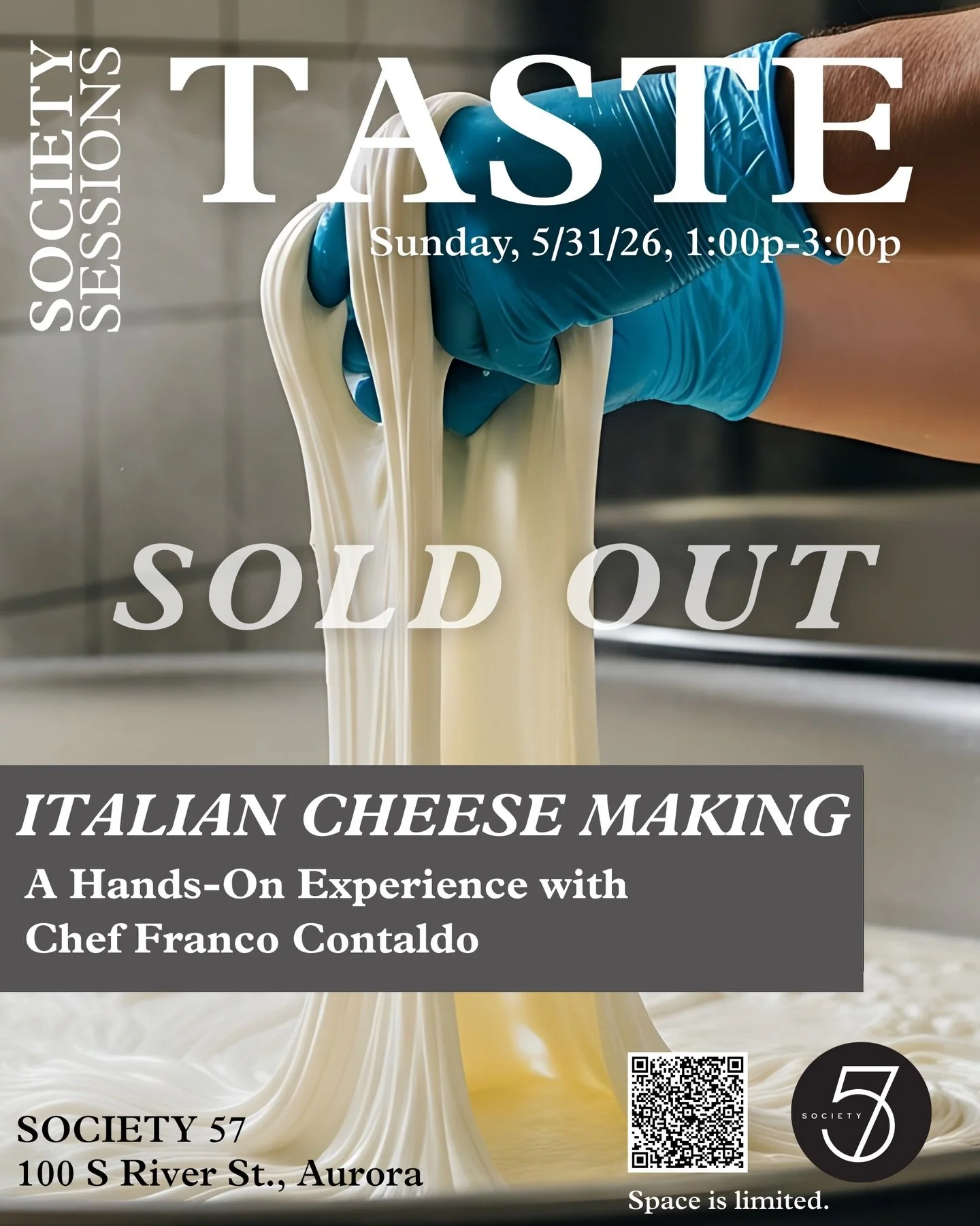 Our Italian Cheese Making session is officially sold out.

Thank you to everyone who signed up - we can&rsquo;t wait for this one.

If you&rsquo;ve been thinking about joining a Society Session, now&rsquo;s the time:

&bull; Kintsugi (limited spots r