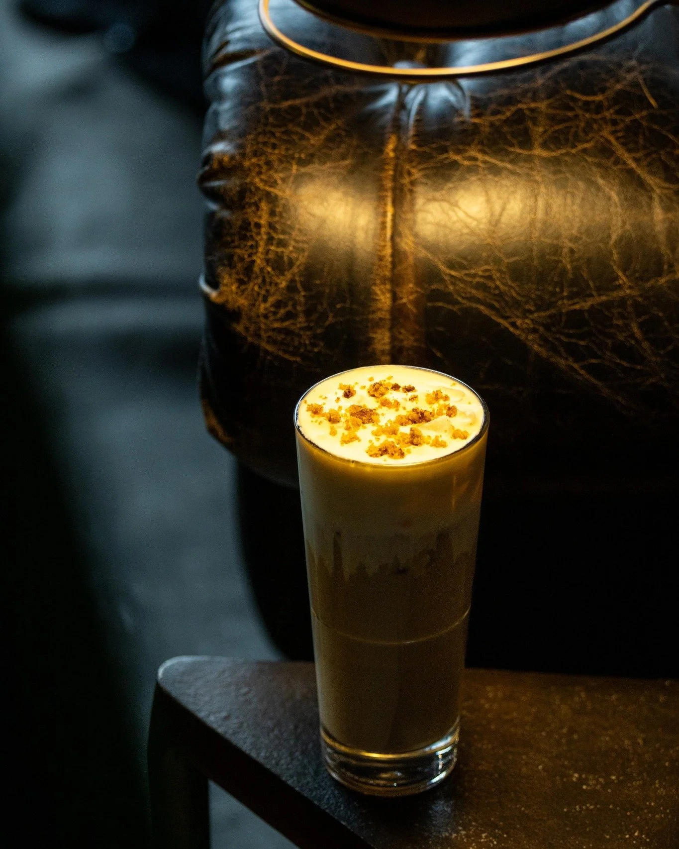 The Cookie Butter Latte.

Housemade syrup with browned butter, fresh nutmeg, ginger, brown sugar, and cinnamon.

Hot, it&rsquo;s warm and spiced.
Iced, it&rsquo;s topped with our cookie butter cold foam&mdash;smooth, rich, and hard to beat.

It&rsquo