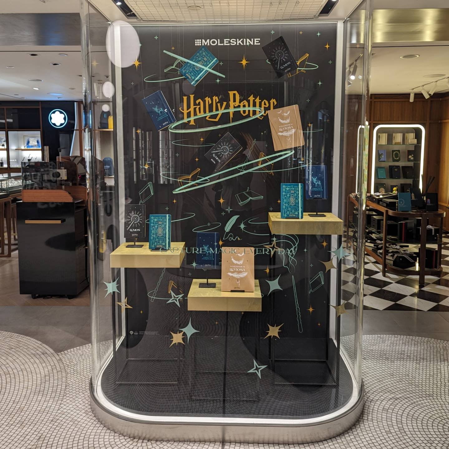 📚✨ Exciting News! ✨📚

Our latest window display has just been unveiled, and it's a magical tribute to the world of Harry Potter! 🪄🧙&zwj;♂️ Dive into the wizarding world with our enchanting setup, featuring the brand-new collection of Moleskine no