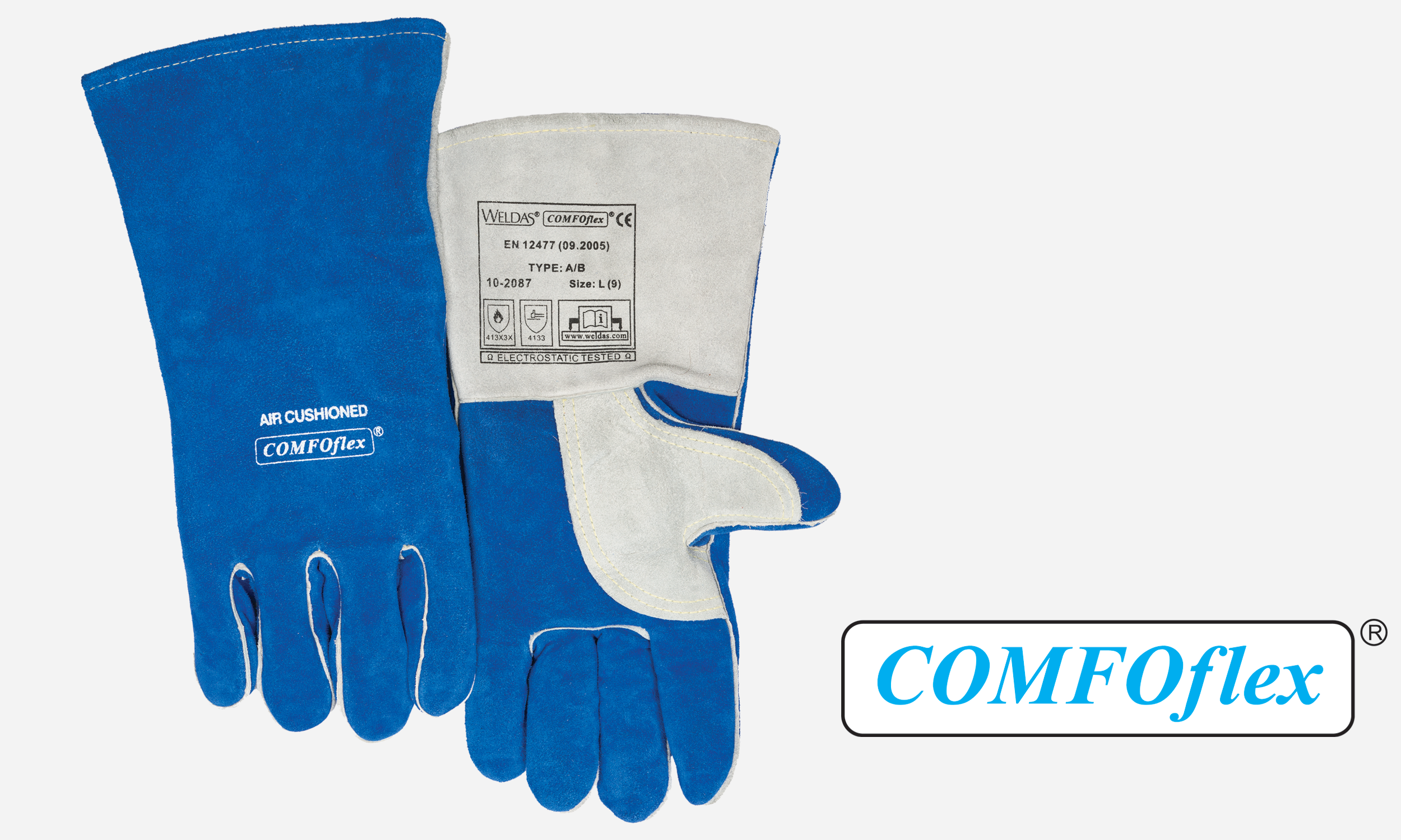 Premium Stick Welding Glove Blue 