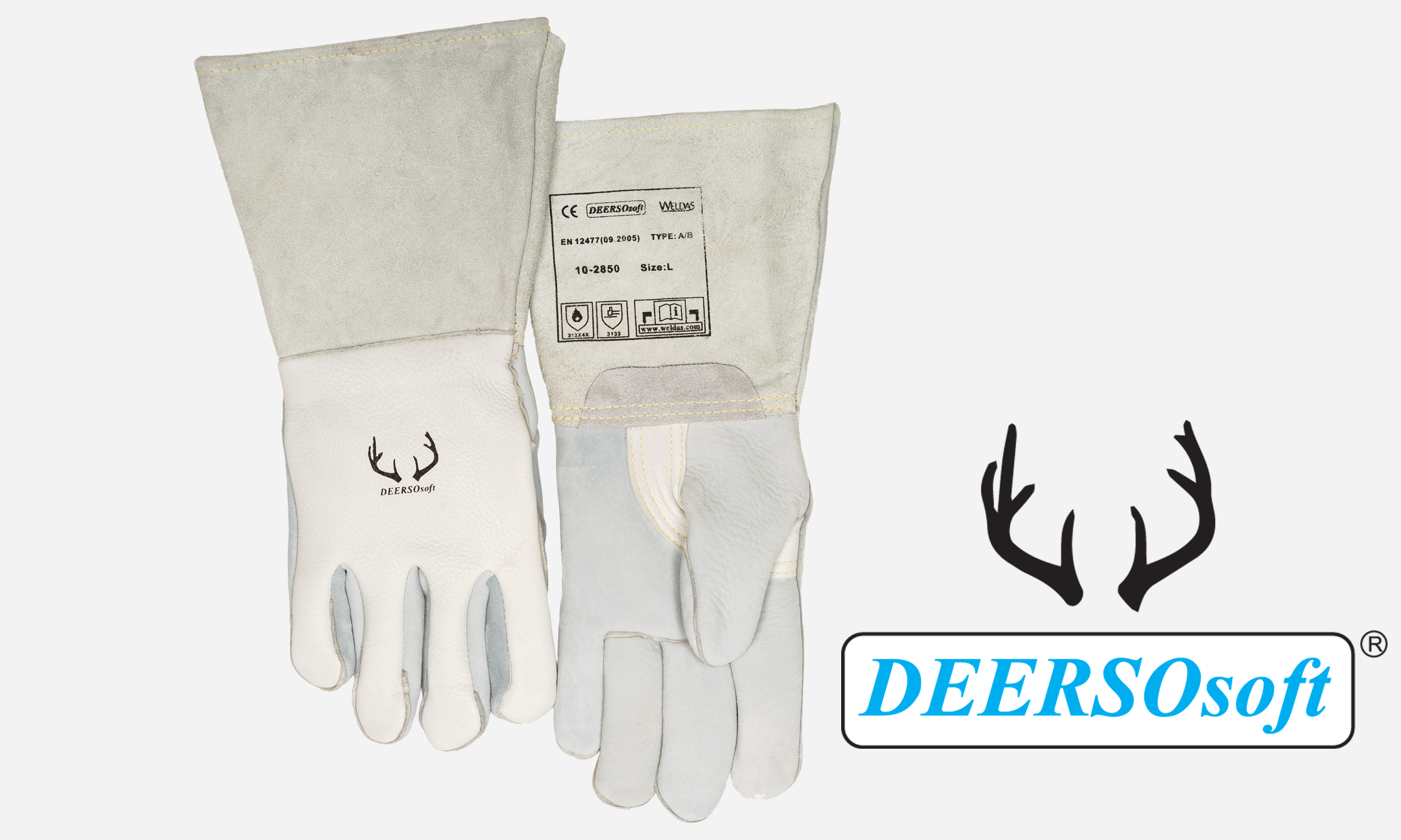 White Deerskin Welding Glove