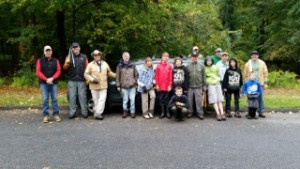 Boy Scouts from Troop 15 and Land Trust volunteers prepare to work at the Dan Beard property. - Photo by Wendy Halpern
