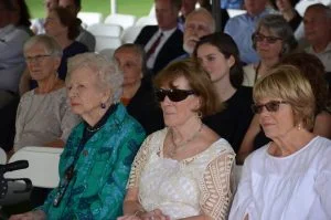 Mary Erlanger, Emily d'Aulaire and former First Selectman Natalie Ketcham. -Photo by Jane Merritt.