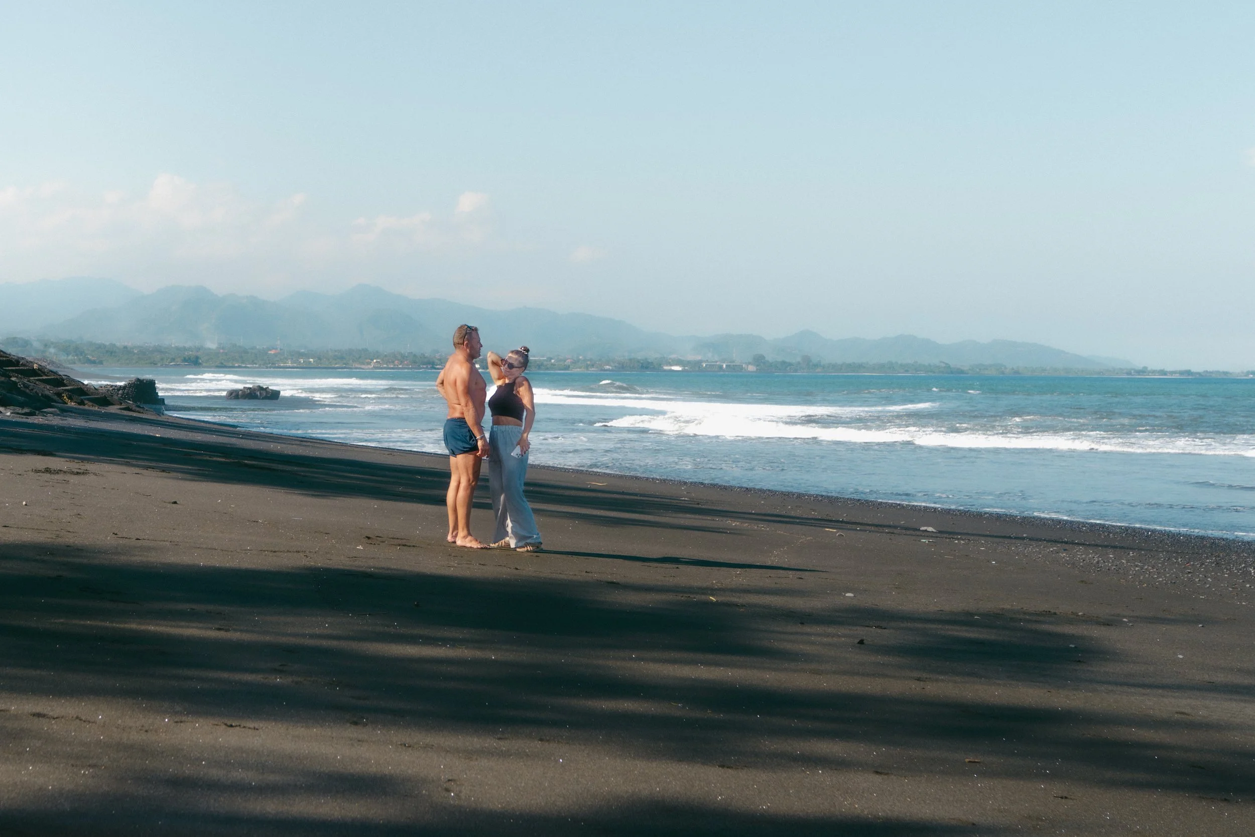  Tourists at Masceti Beach, a shore that local accounts describe as having been used as an execution site 